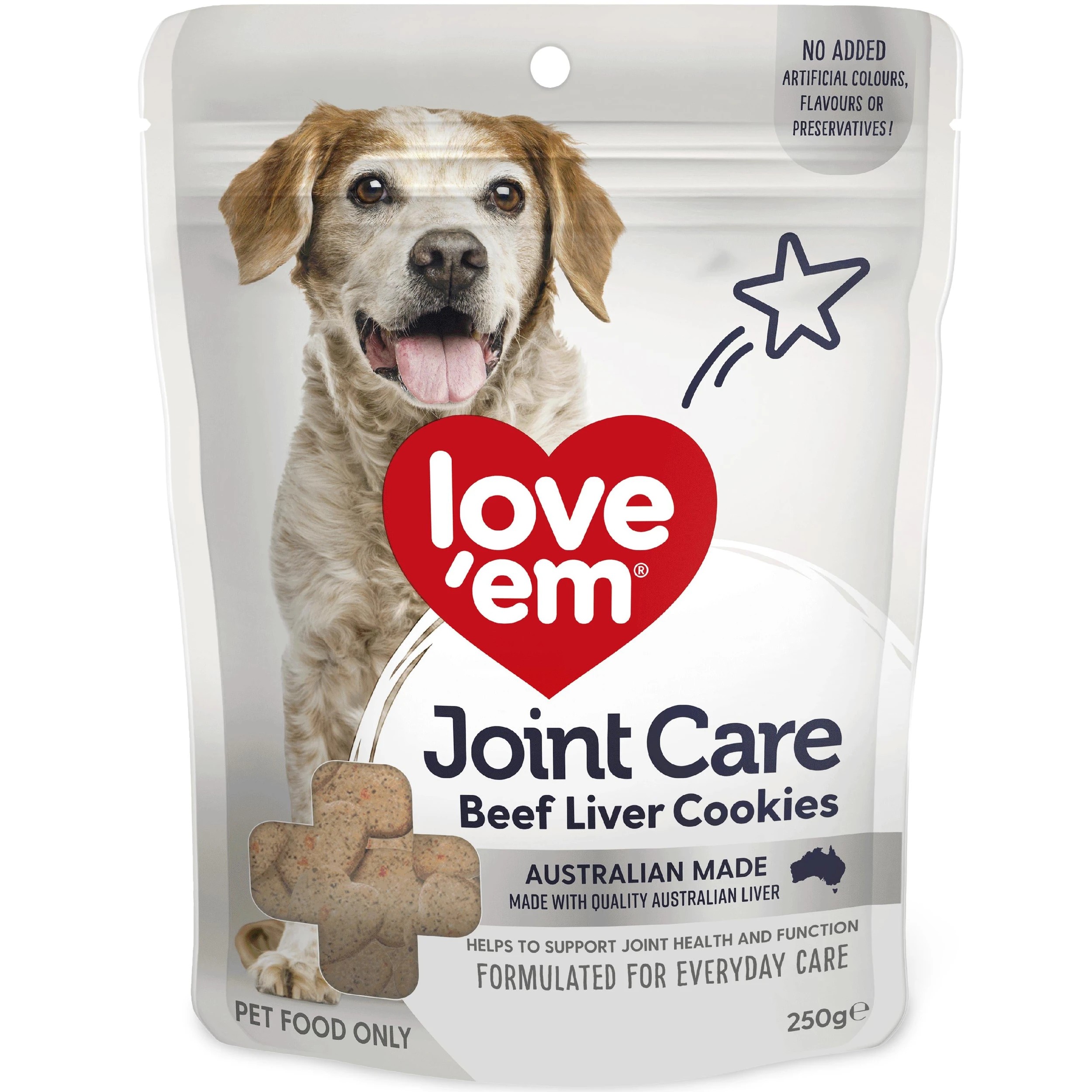 1 Love Em Beef Joint Care Cookie 250g 5pk, 1 of 2