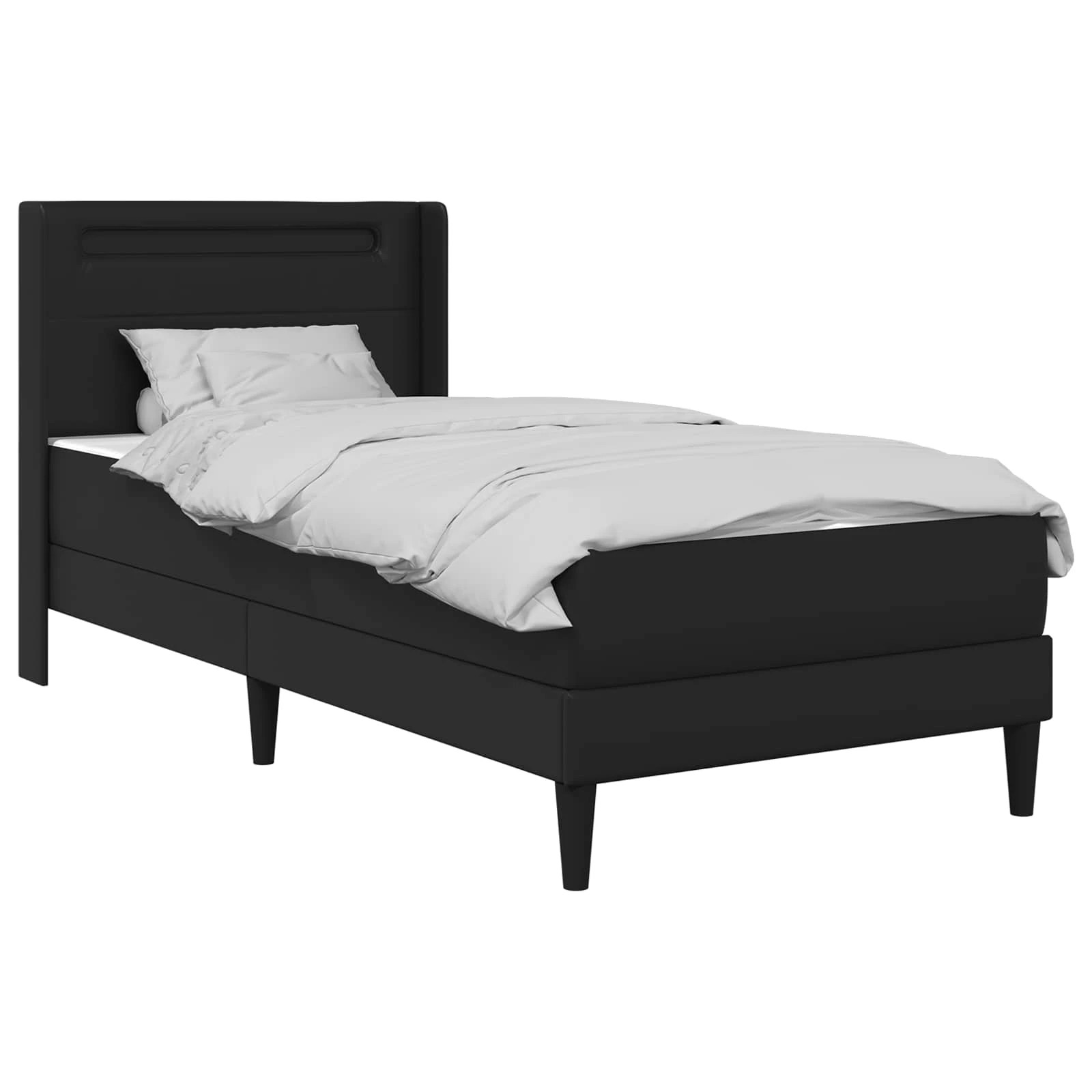 3 Vidaxl Bed Frame With Mattress Black Bed Frame - Black - Single Bed - Black, 3 of 10