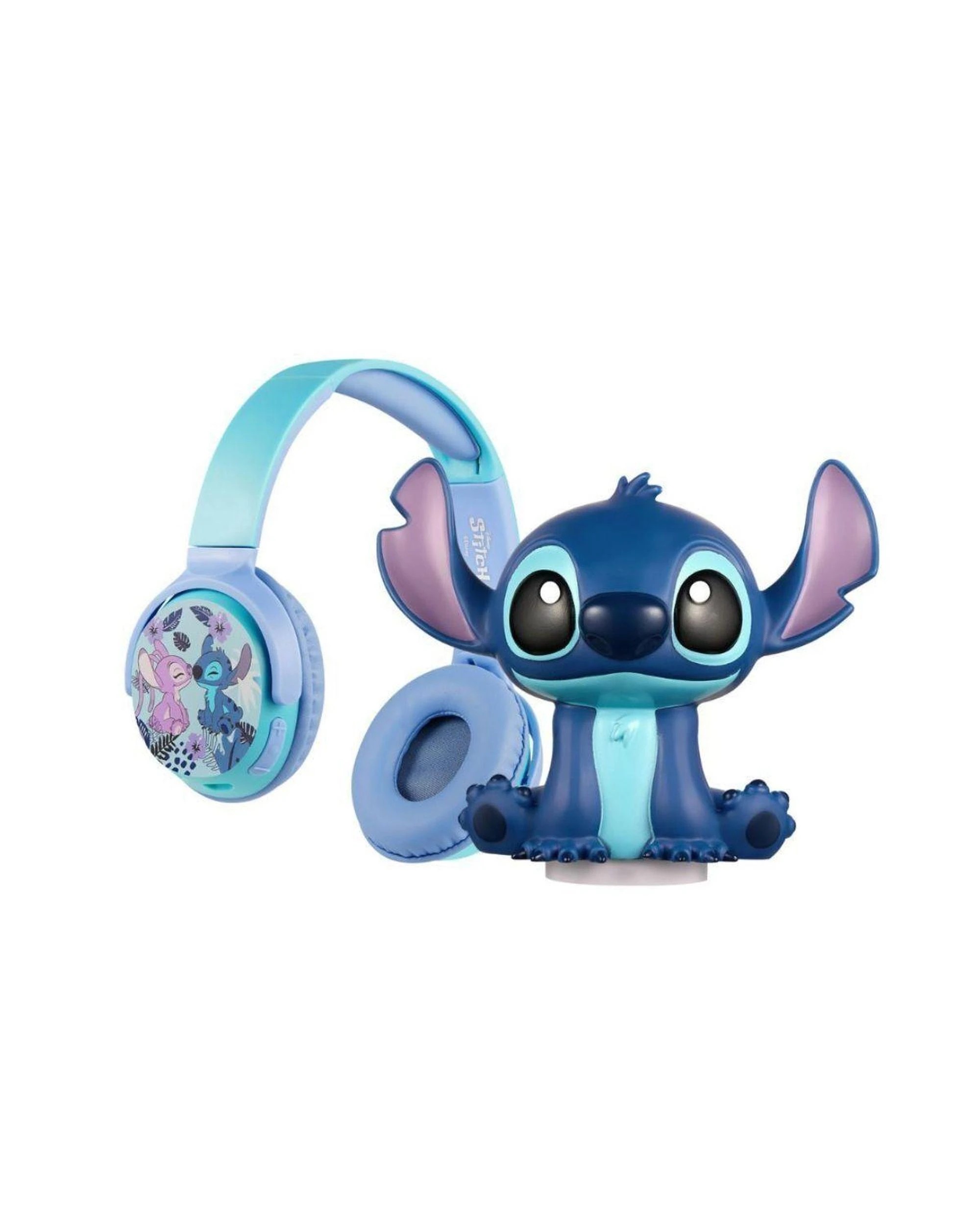 1 Stitch Bluetooth Headphones with Colour Changing Mood Light USB-C Rechargeable Foldable Design, 1 of 3