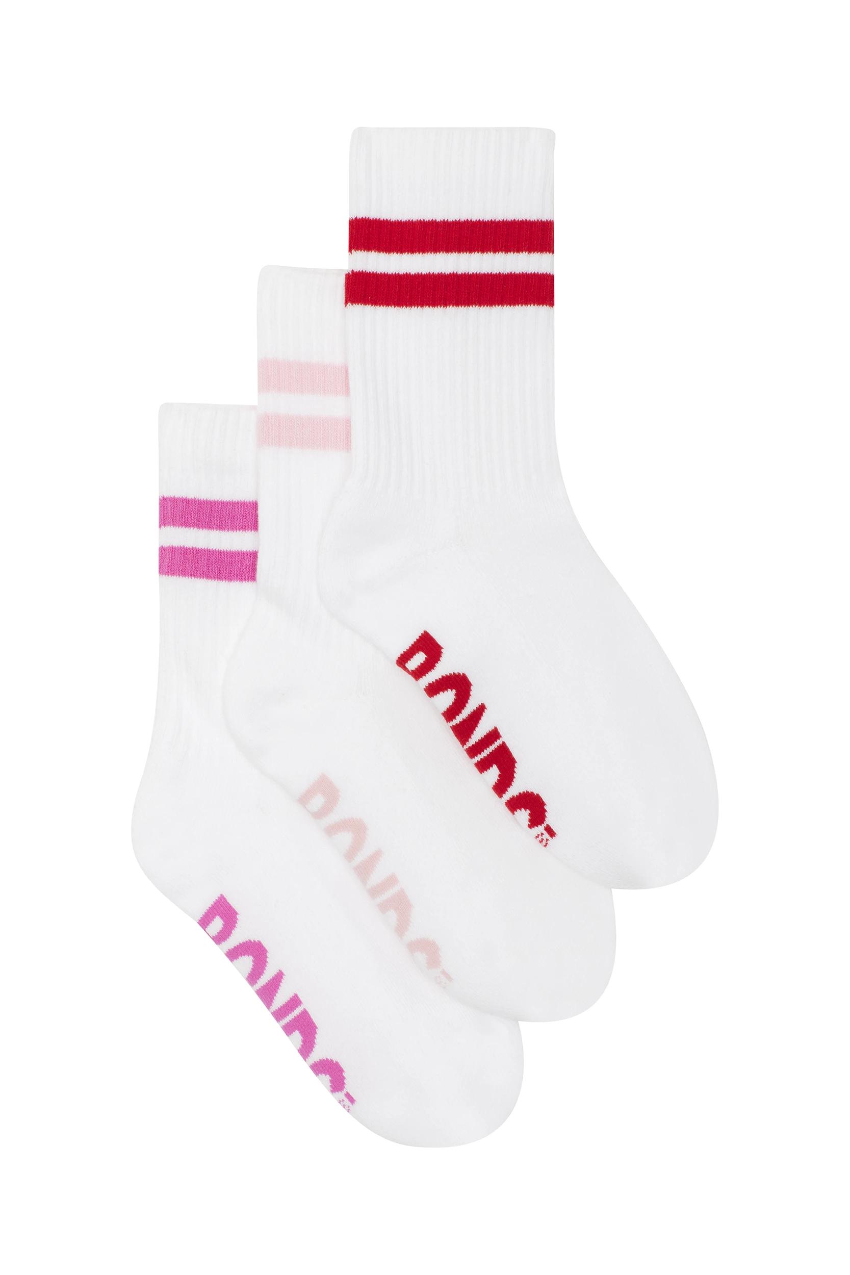 2 Bonds 3 Pack Cushioned Stripe Crew Socks MULTI, 2 of 6