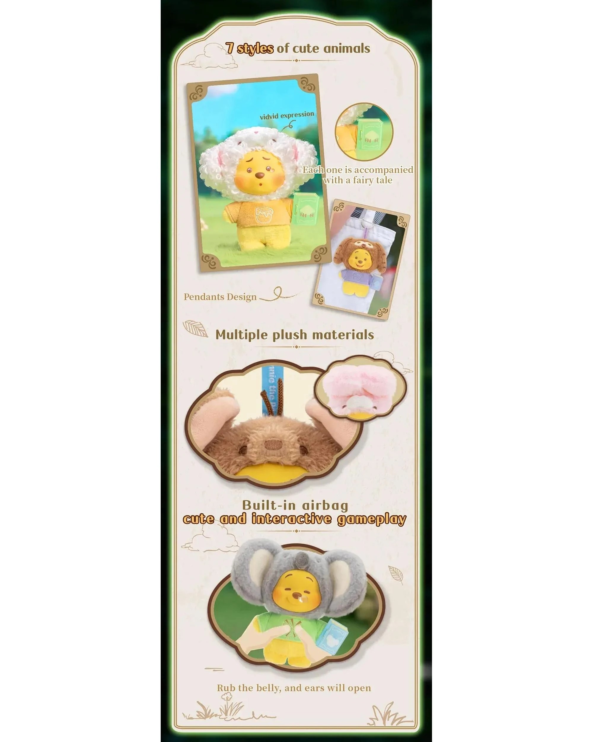 5 Disney Winnie the Pooh Animal Storybook Series Plush Blind Box, 5 of 10