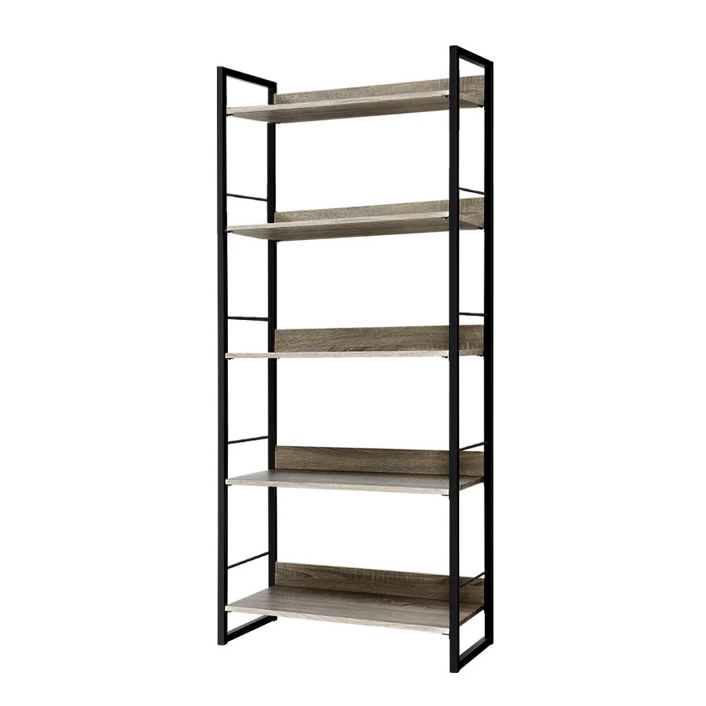 1 Artiss Bookshelf 5 Tiers - NOE  and Oak - Natural, 1 of 5