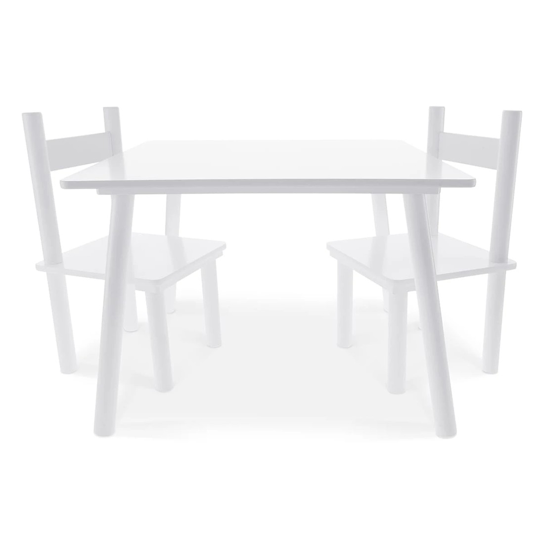 1 3 Piece Table and Chair Set - White, 1 of 10