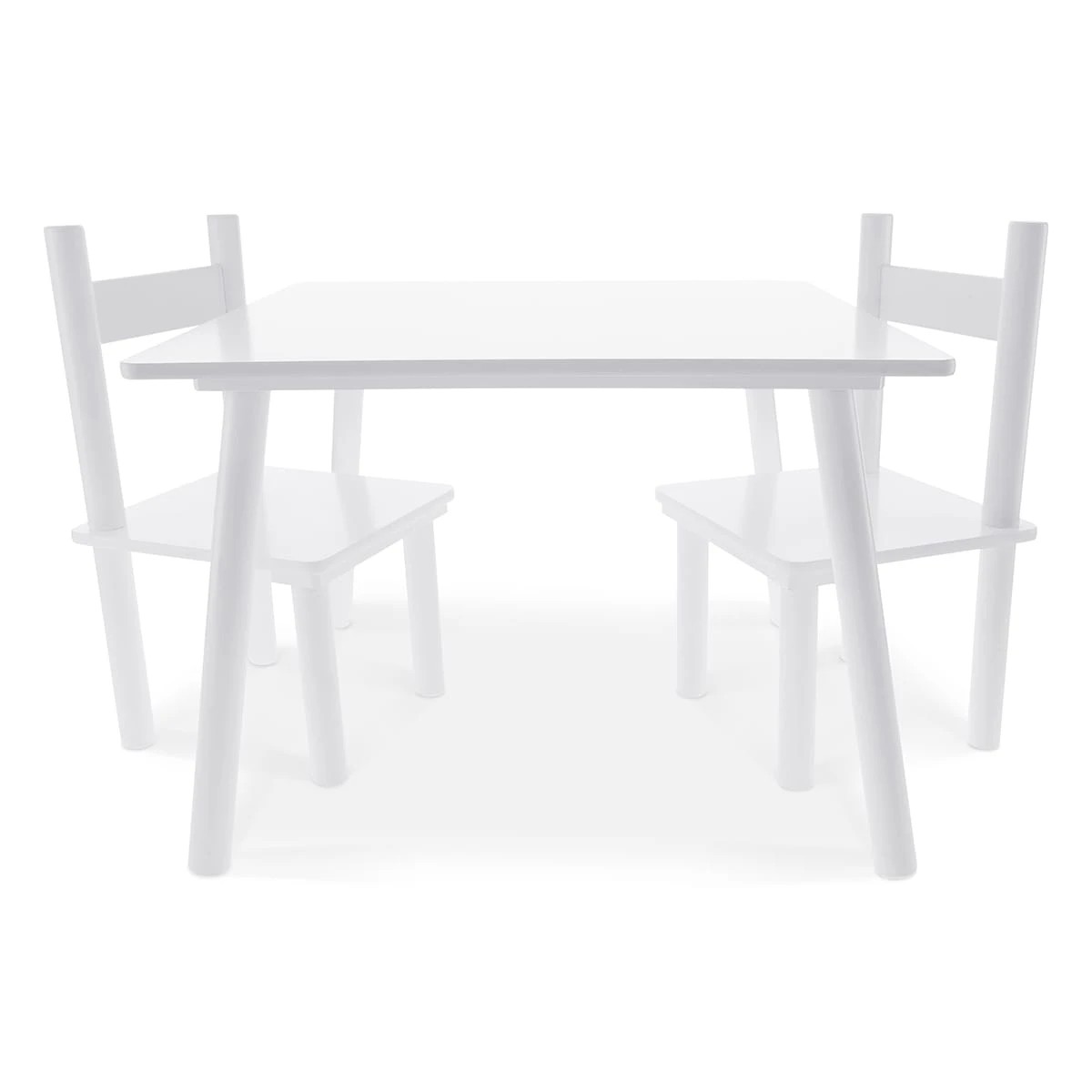 1 3 Piece Table and Chair Set - White, 1 of 10