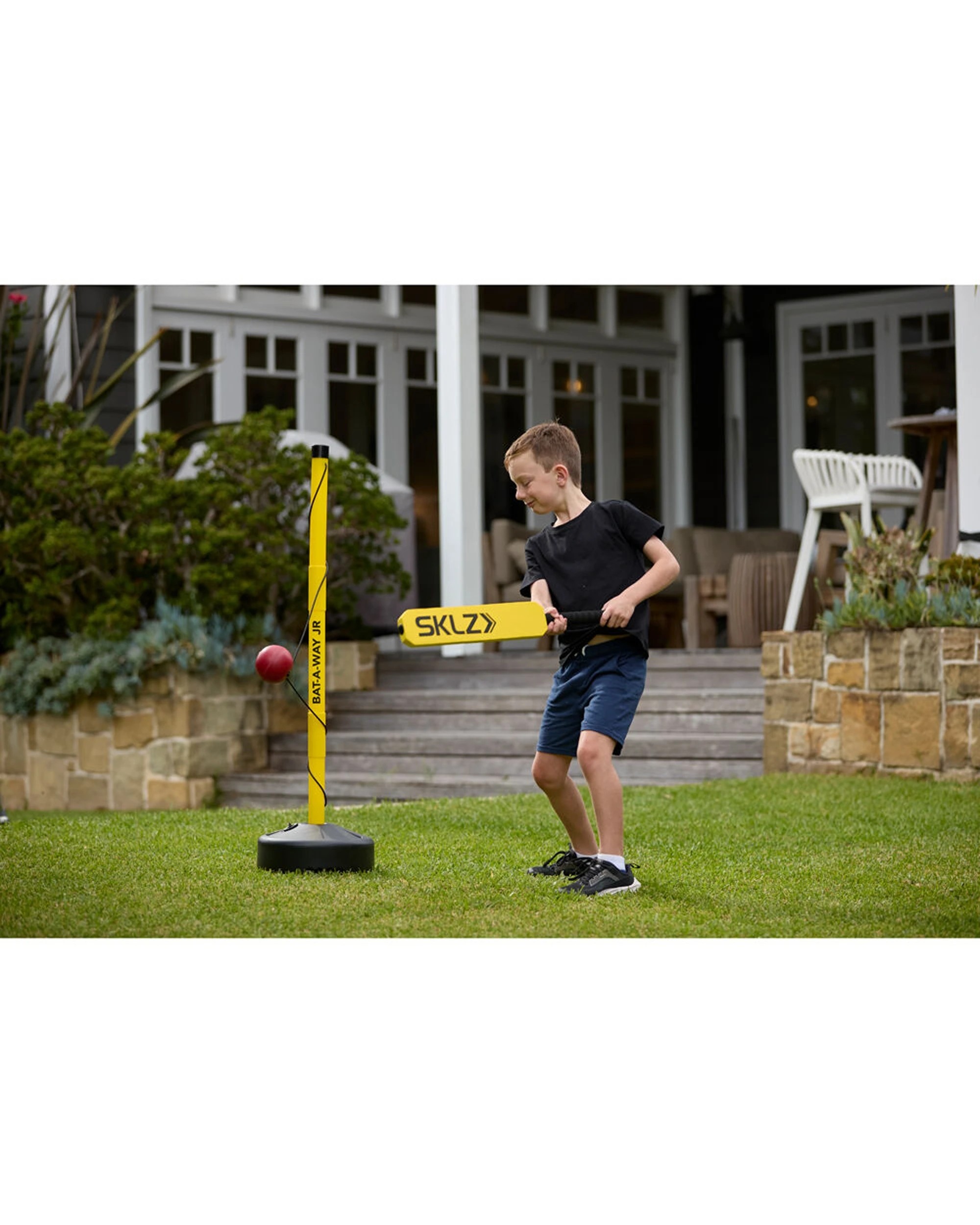 7 Sklz Adjustable Bat-A-Way Junior Cricket Swing Trainer Equipment Portable - Yellow, 7 of 8