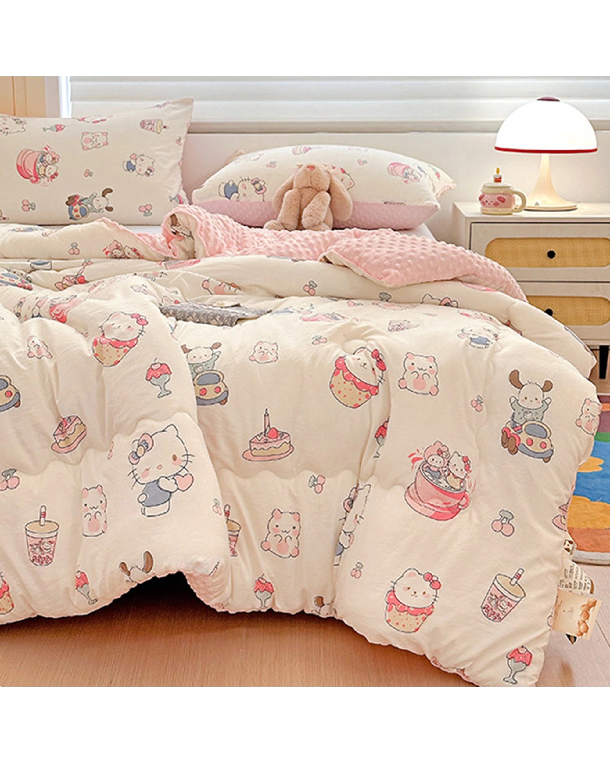 5 Cotton More Warm Cats Pattern Plush Blanket Comforter 200x230cm - Multi, 5 of 7