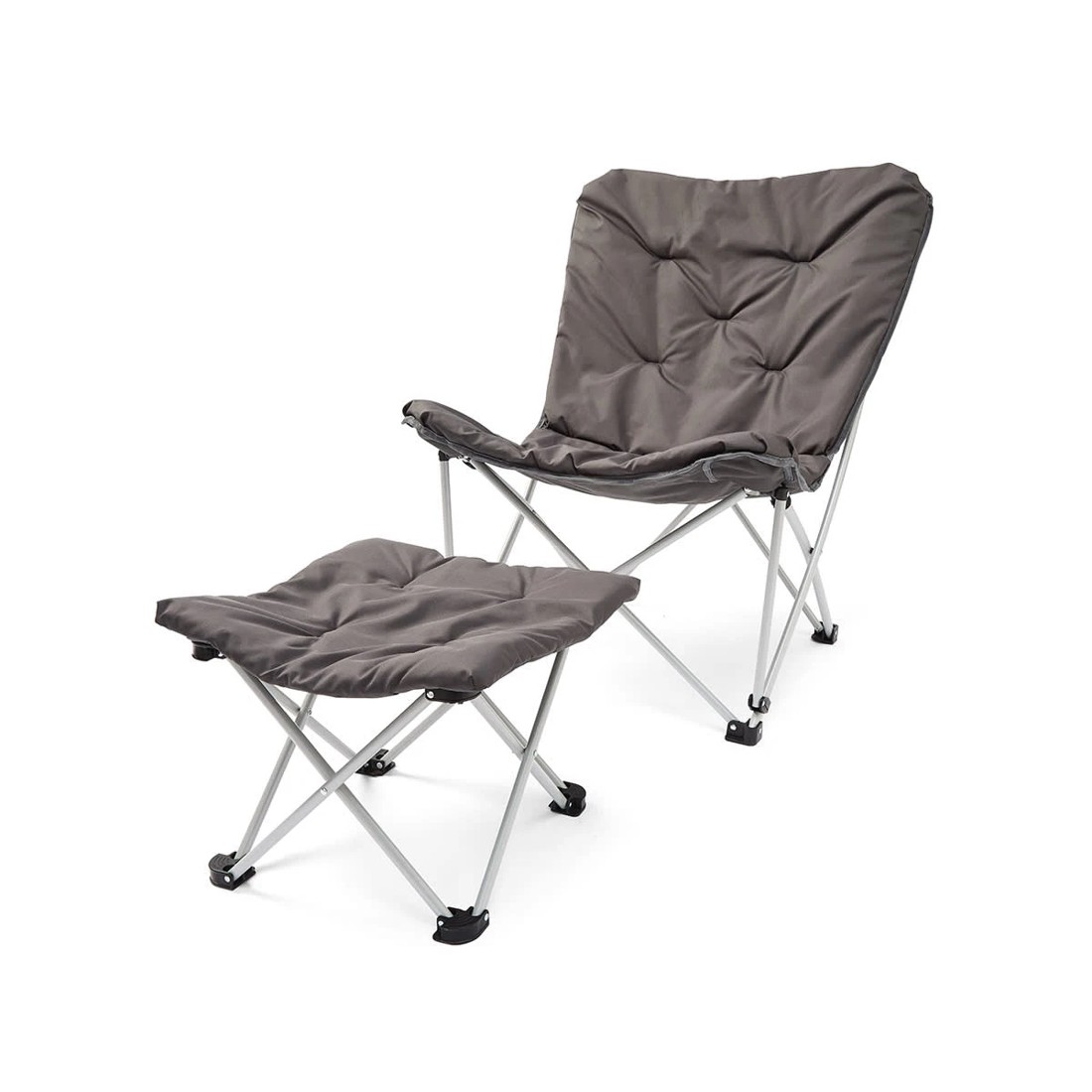 1 Halfmoon Chair with Stool, 1 of 10