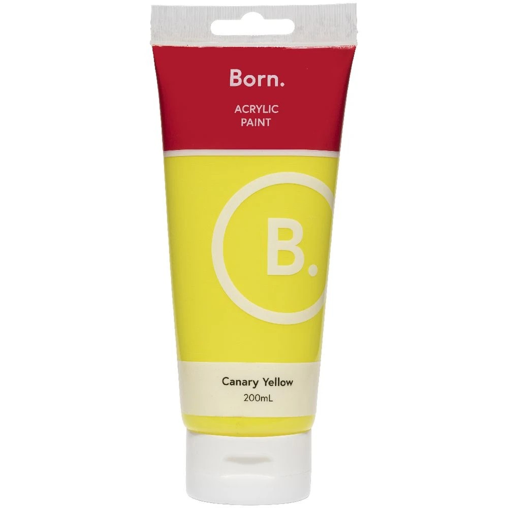 2 Born Acrylic Paint 200mL Canary Yellow, 2 of 3