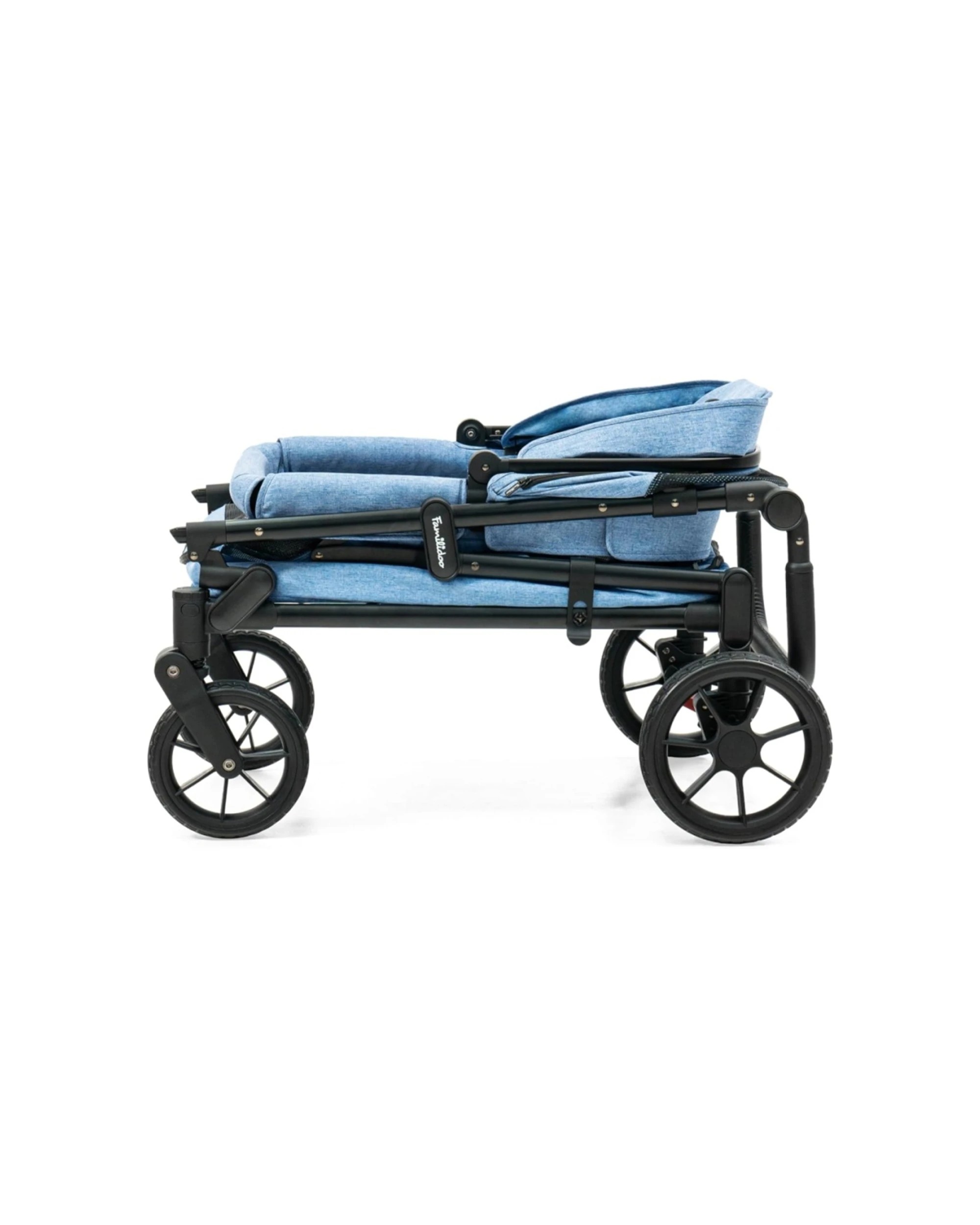 6 Playette Familidoo Q1 2.0 Wagon Stroller Lightweight Denim - Blue, 6 of 6