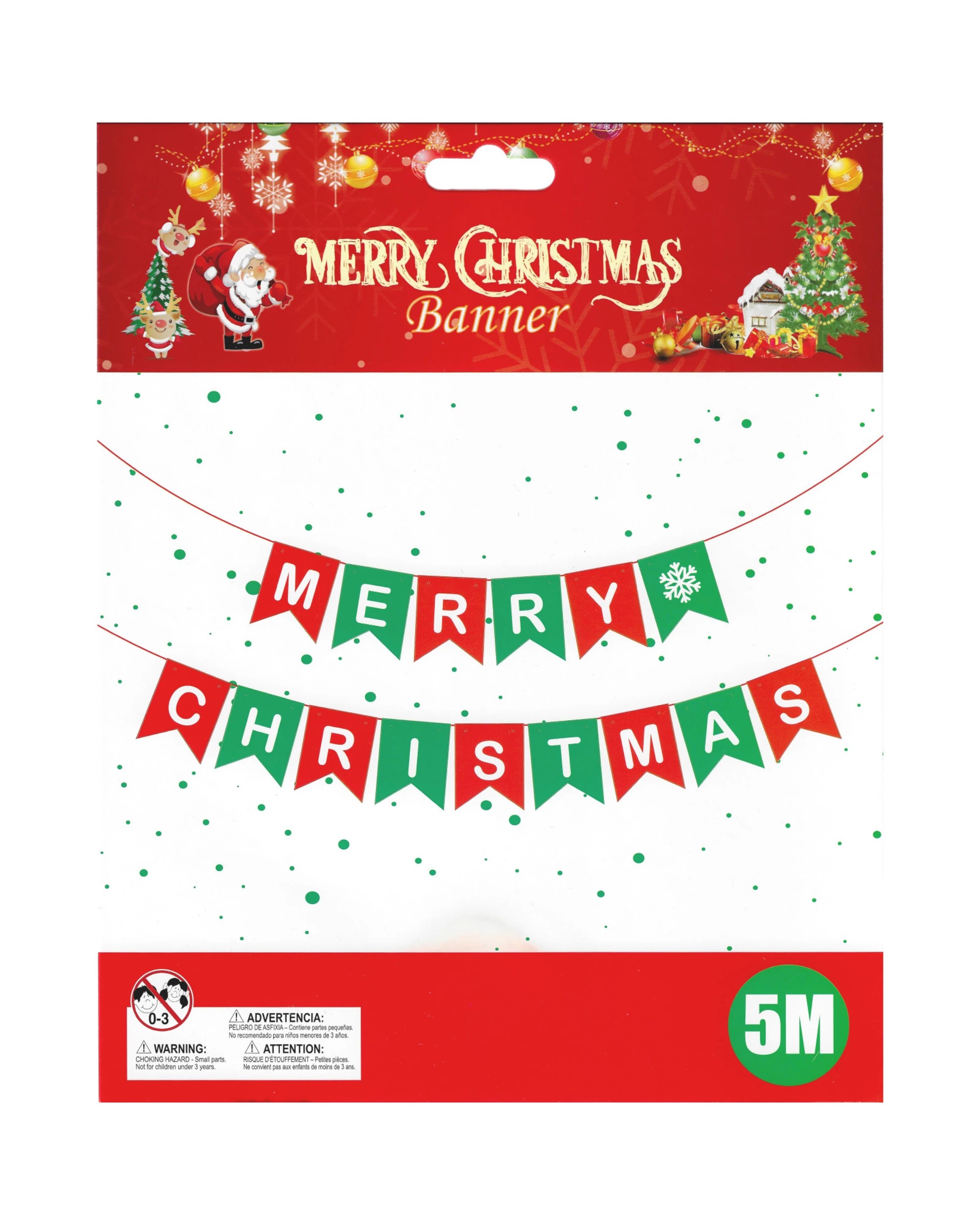 2 JD Party Merry Christmas Pennant Banner 5m - Multi, 2 of 2