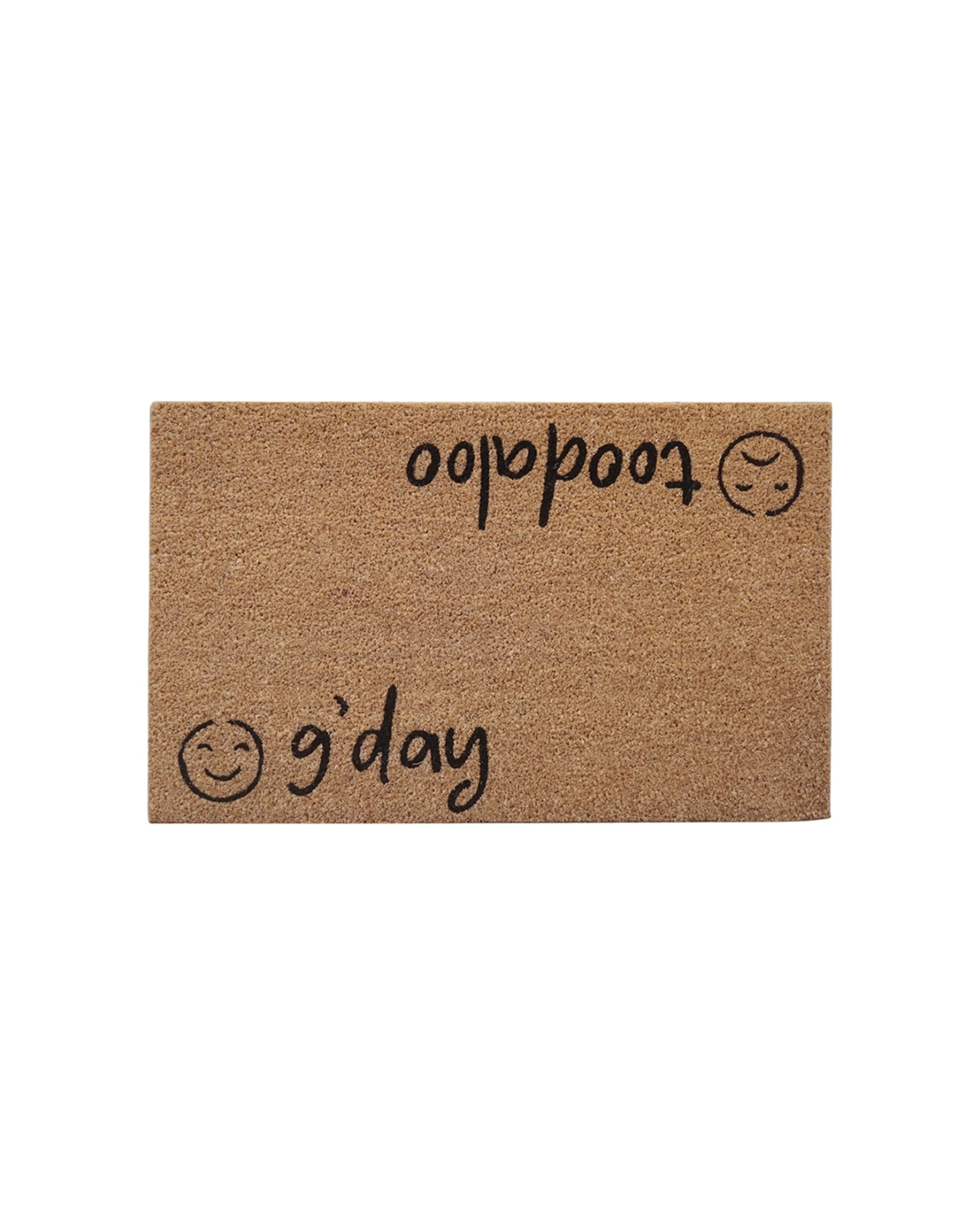 1 Urban 45x75cm GDay Toodaloo Coir Doormat Home Carpet Door Rug - Black, 1 of 1