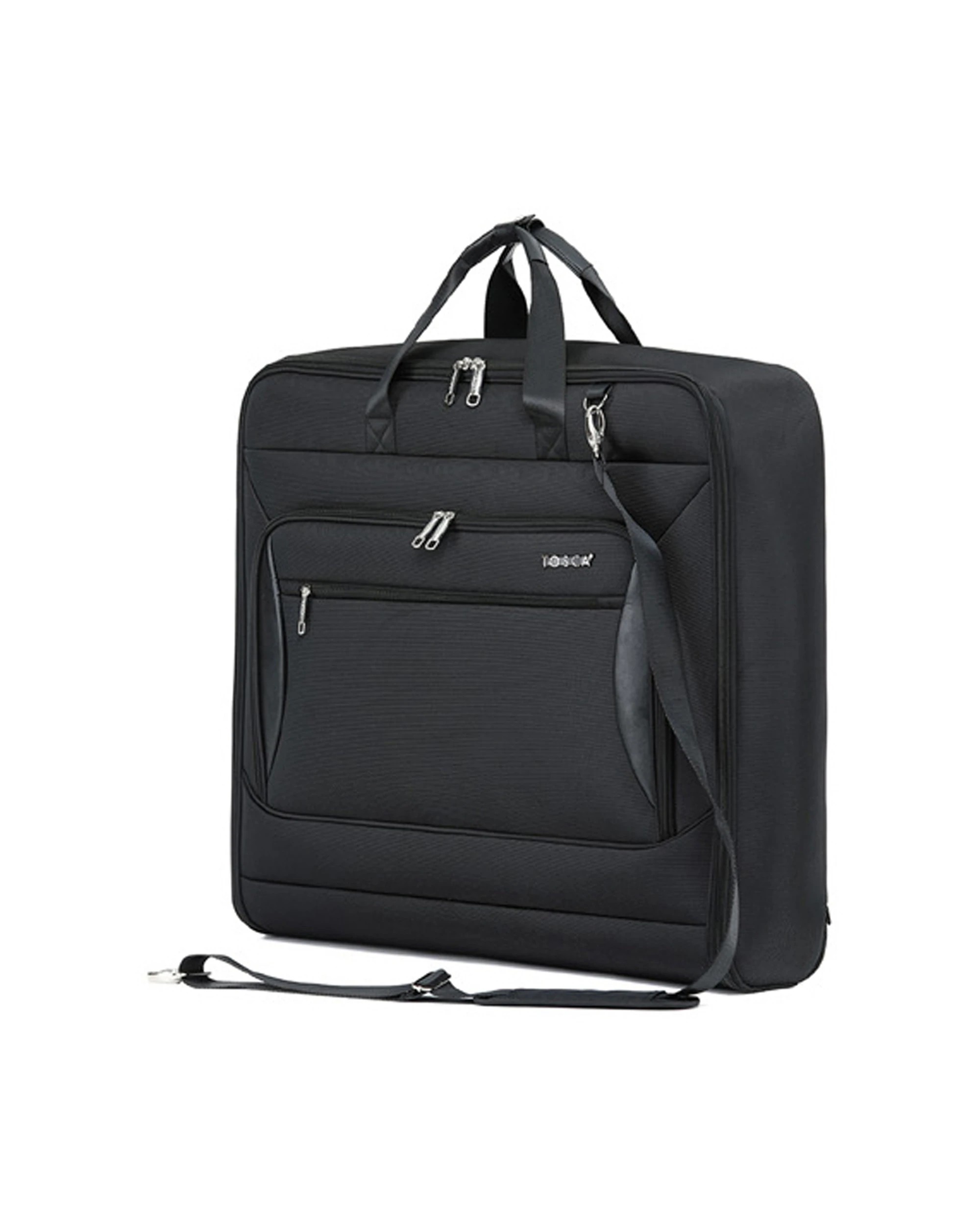 1 Tosca Deluxe Top Handle Travel Garment Clothes Bag - Black, 1 of 3