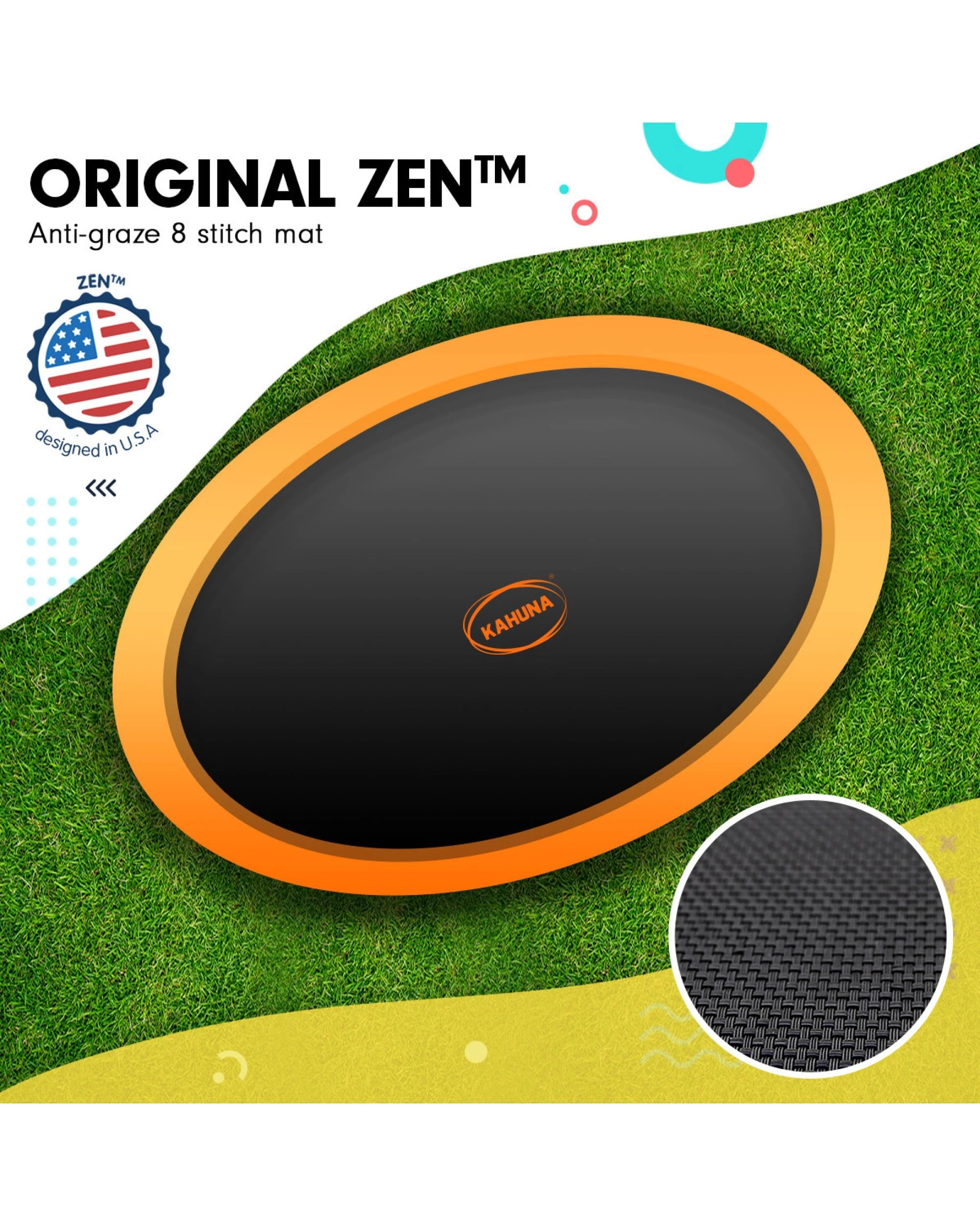 2 Kahuna Trampoline 8 ft x 14 ft Oval Outdoor - Orange, 2 of 9