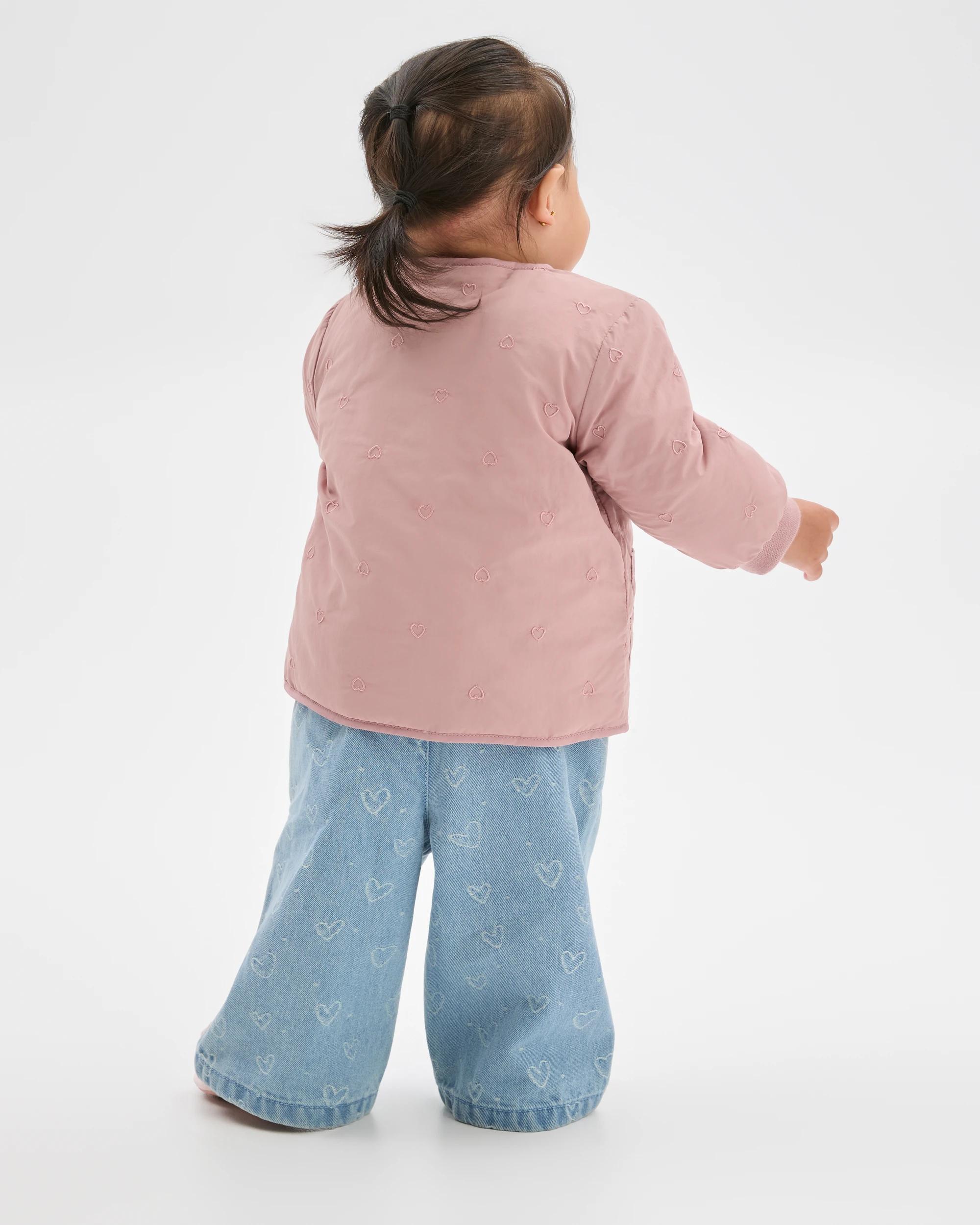4 Target Baby Long Sleeve Embroidered Jacket DUSTY PINK, 4 of 6