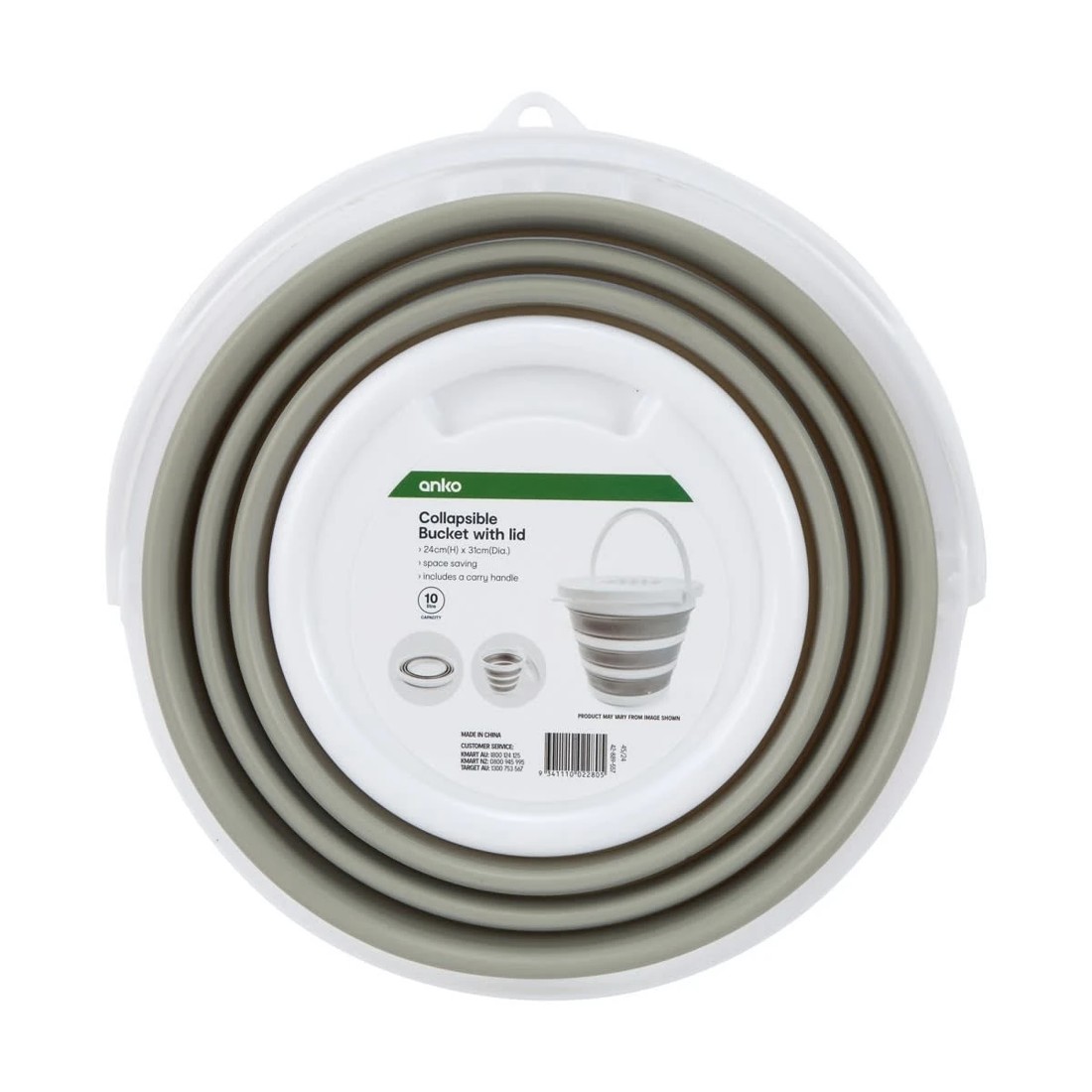 10 10L Collapsible Bucket with Lid, 10 of 10