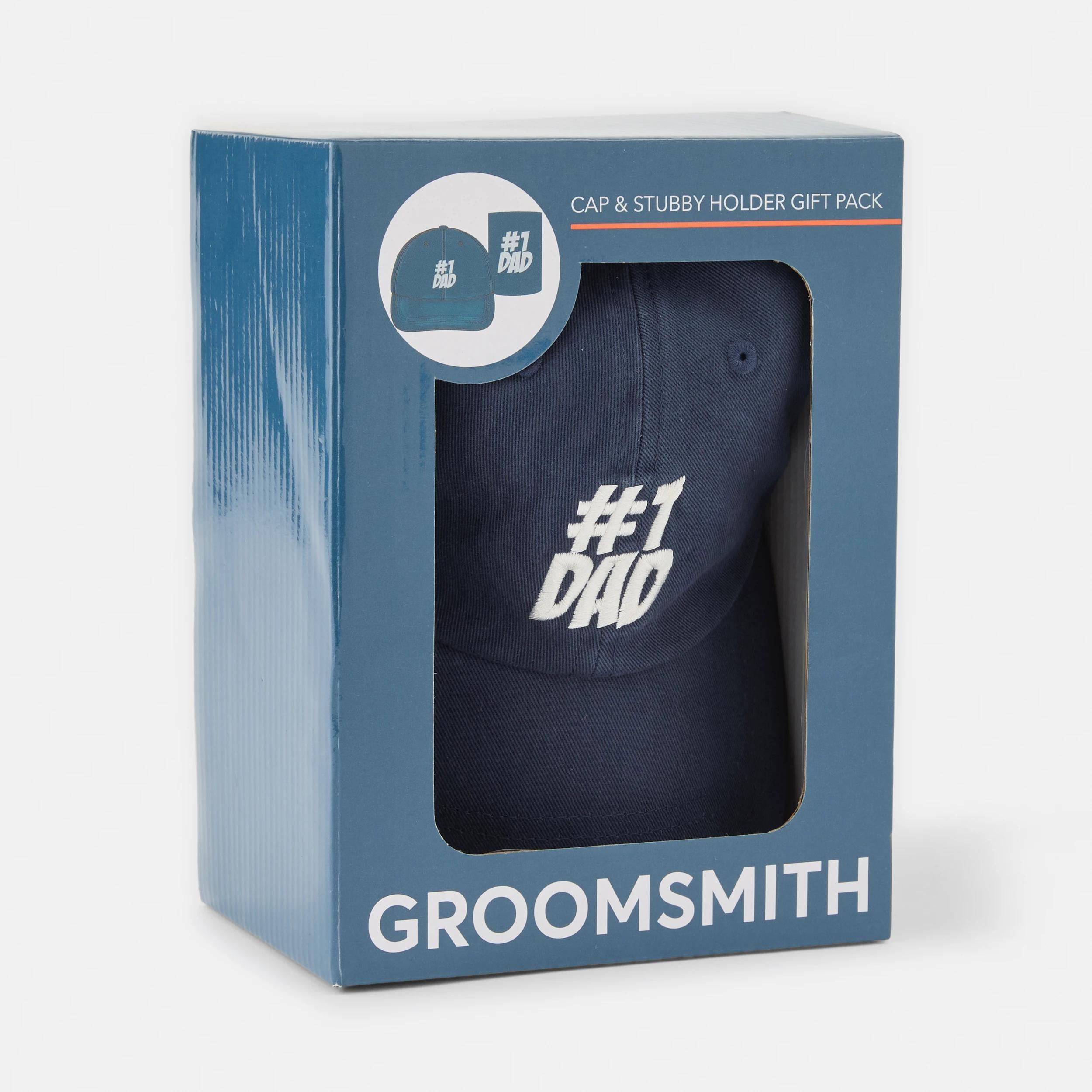 1 Groomsmith Cap & Stubby Holder Gift Pack NAVY, 1 of 5