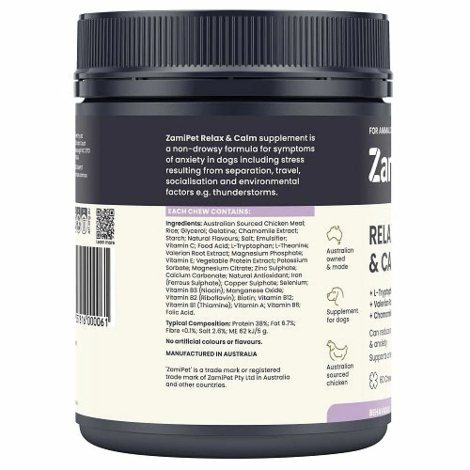 2 Zamipet Relax & Calm Chews 300g 60pk, 2 of 2