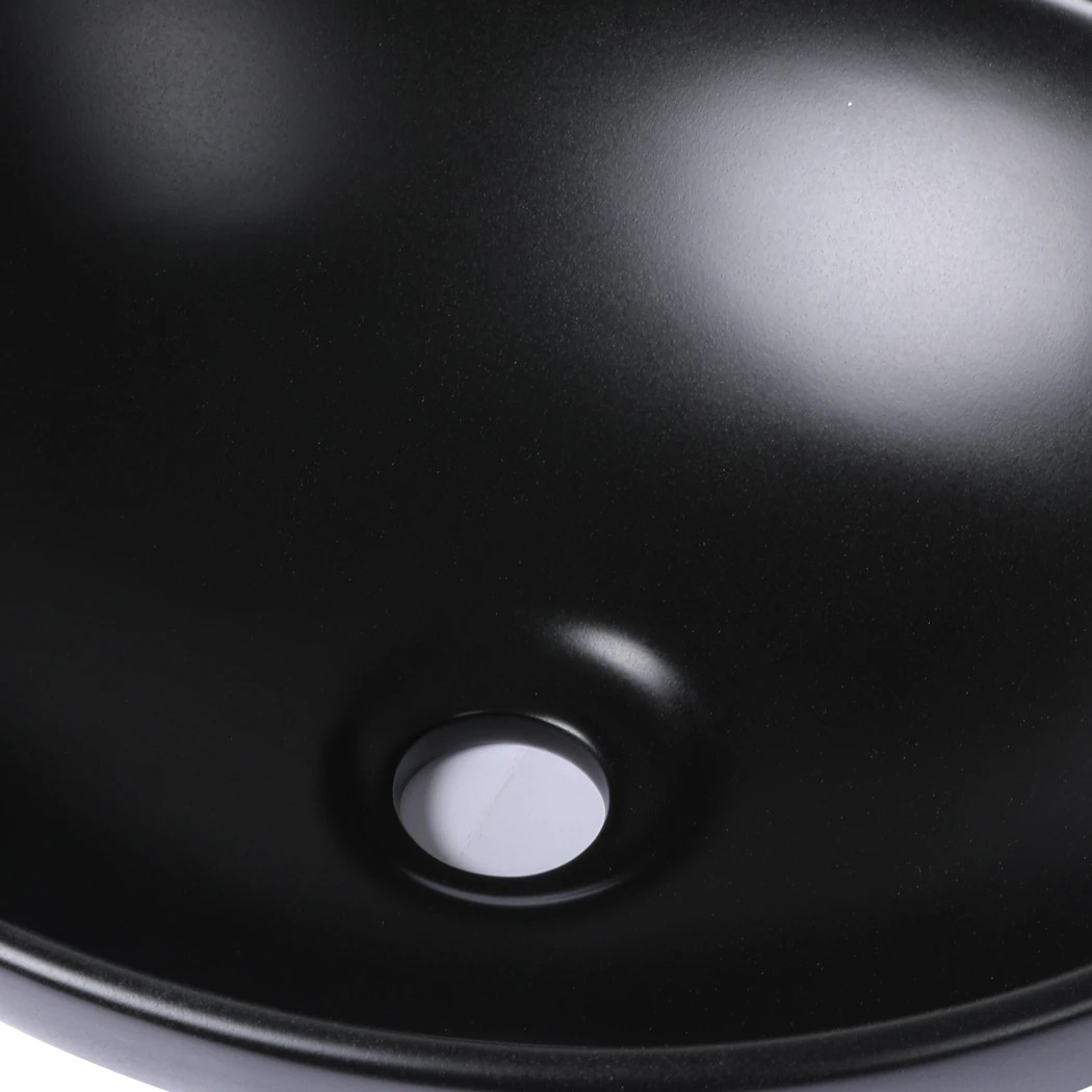 6 Traderight Bathroom Basin Sink Black Oval, 6 of 8