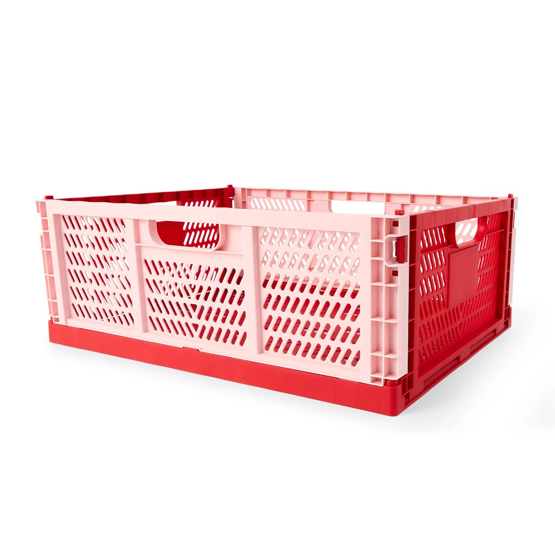 1 30L Collapsible Crate - Large, Red, 1 of 8