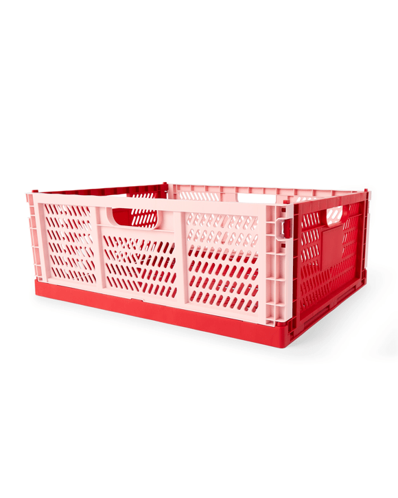 30L Collapsible Crate - Large, Red