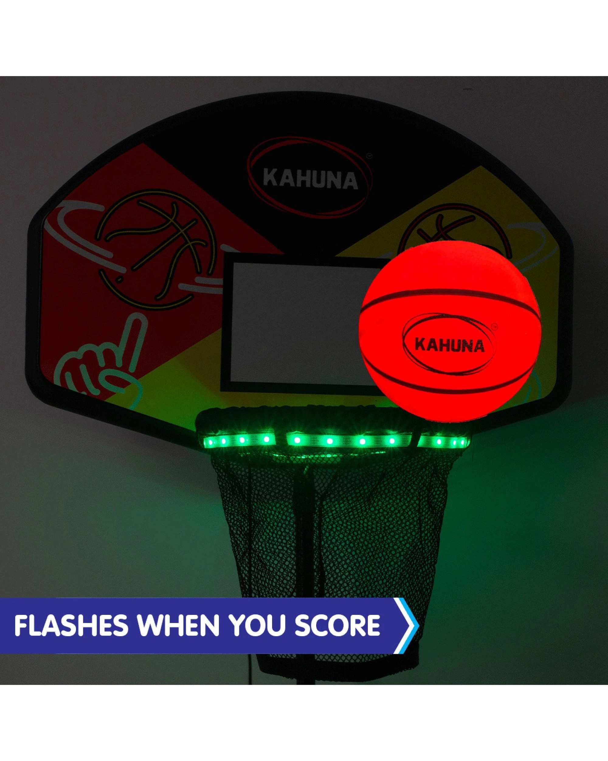 9 Kahuna Trampoline 6 Ft With L.e.d Basketball Set - Rainbow, 9 of 9