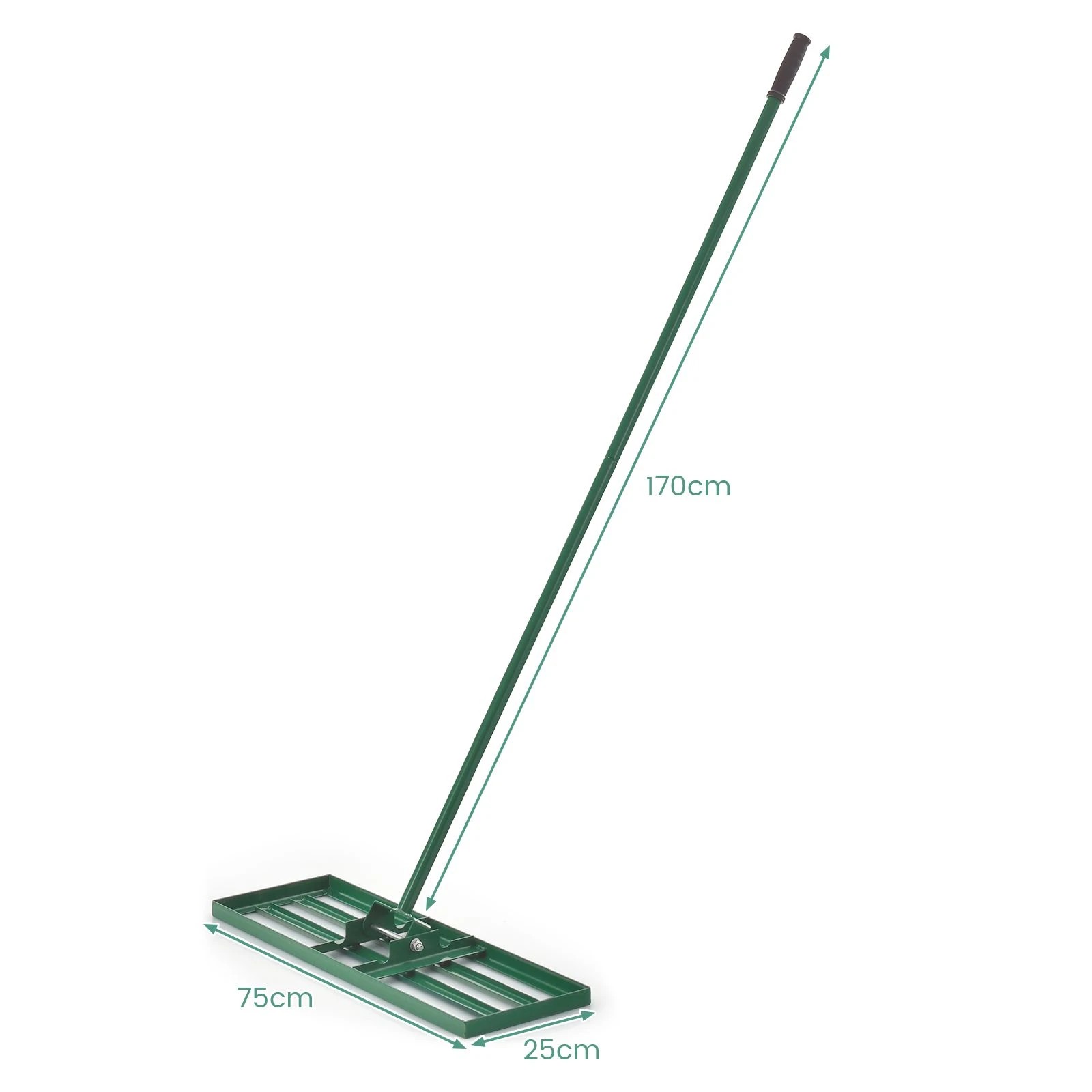 3 Costway 75x25cm Lawn Leveling Rake Heavy-duty Ground Level Tool Garden & Golf Course Farm - Green, 3 of 3
