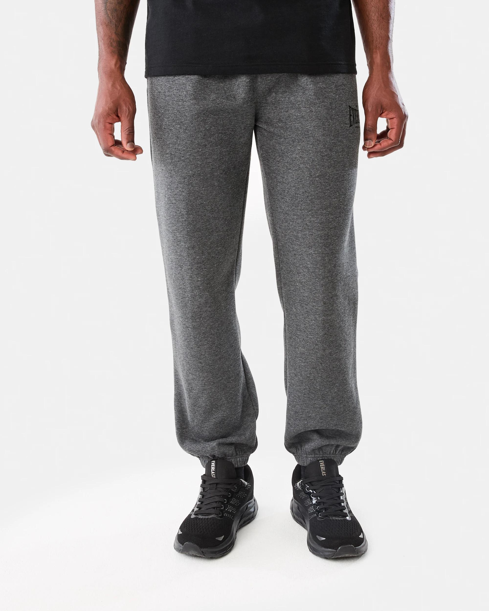 2 Everlast Mens Classic Sports Trackpants Char Marle, 2 of 7