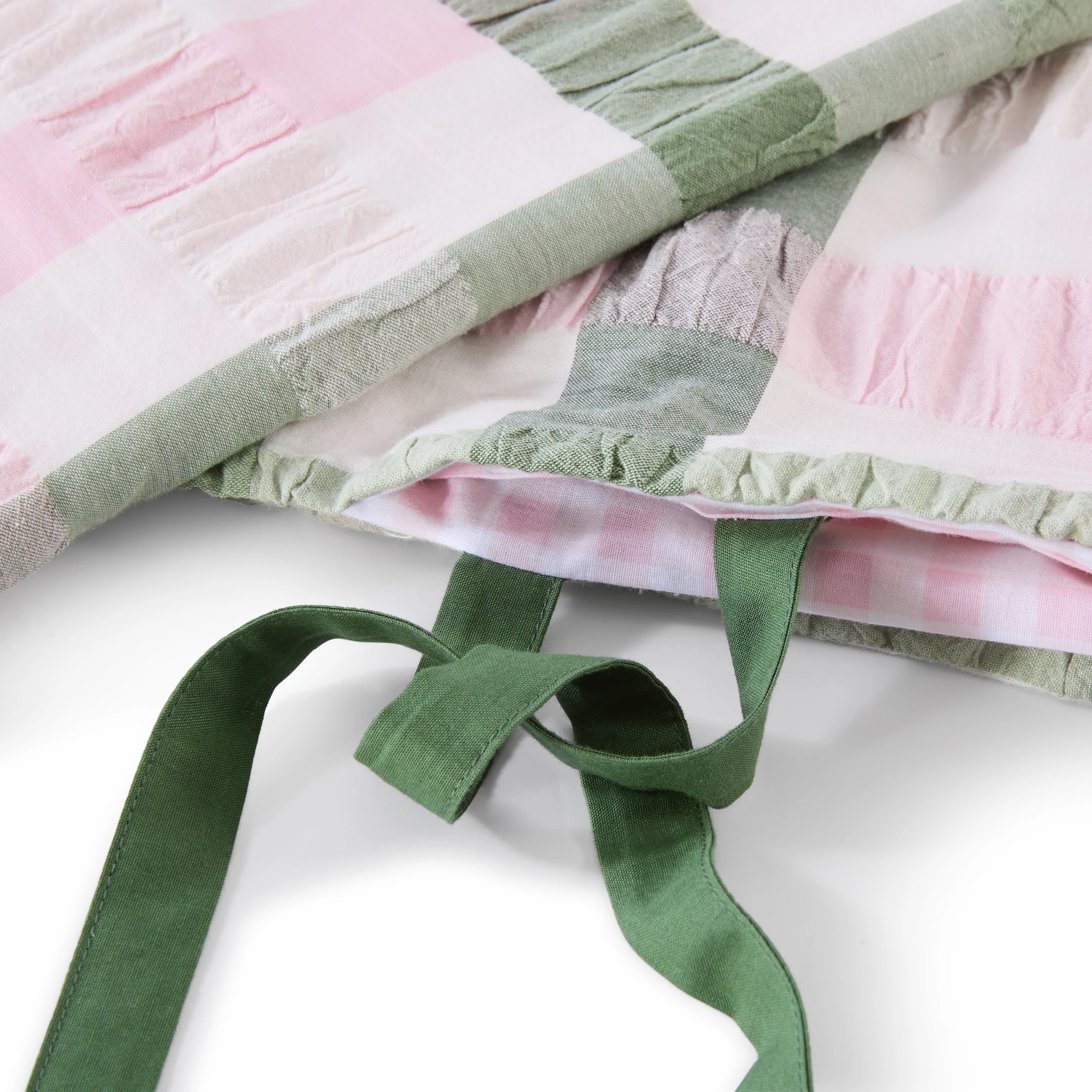 6 Cotton Quilt Cover Set - Super King Bed, Olive, 6 of 9