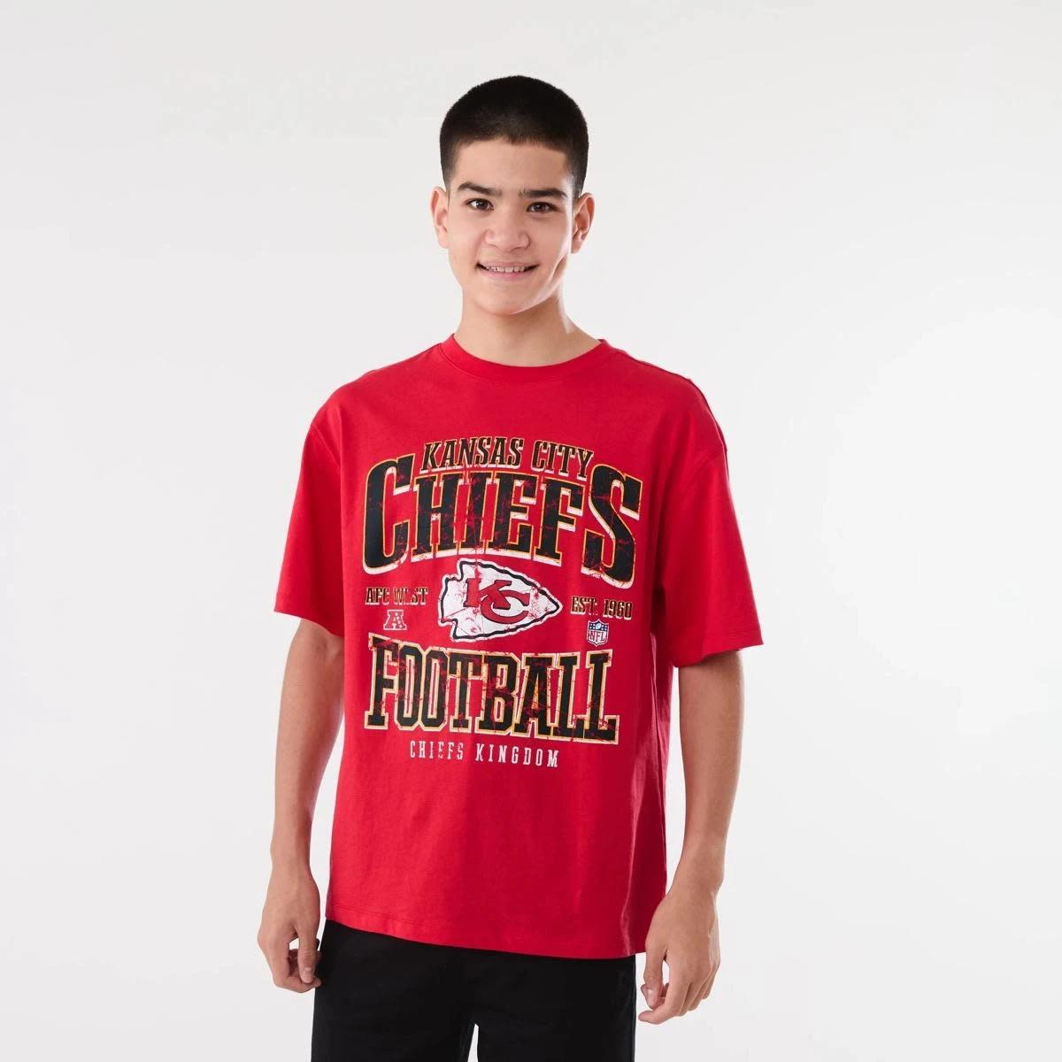 1 Official NFL Kids Youth T-shirt CHIEFS RED, 1 of 6