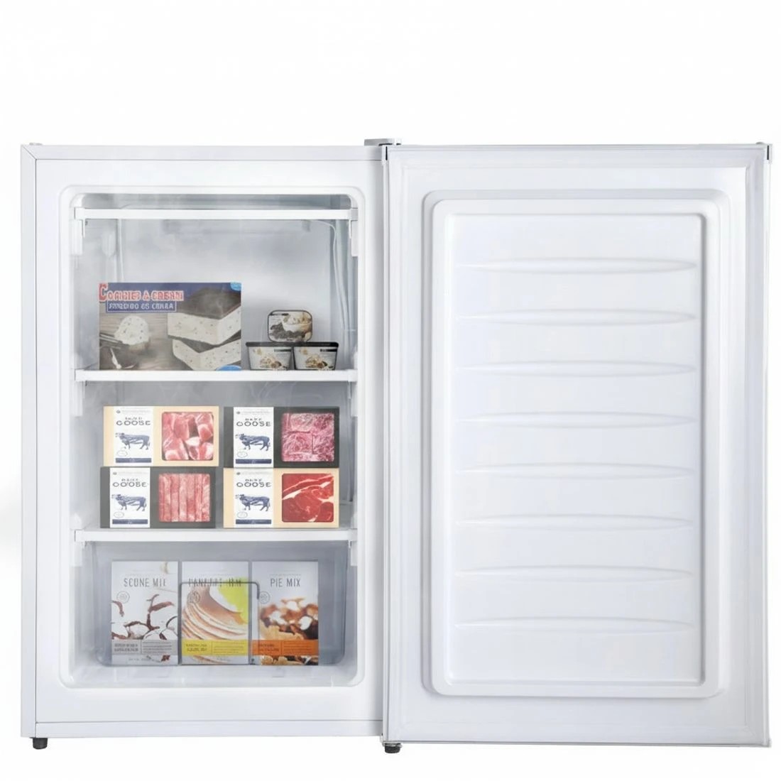 4 Devanti 81L Upright Freezer Fridge - White, 4 of 6