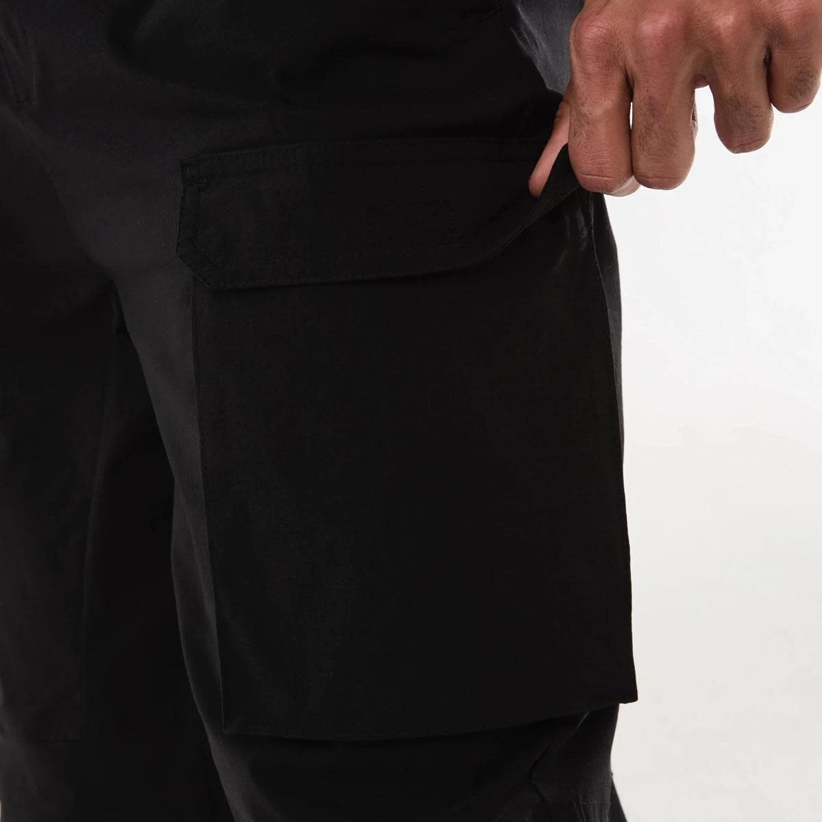6 Active Mens Woven Cargo Pants BLACK, 6 of 6
