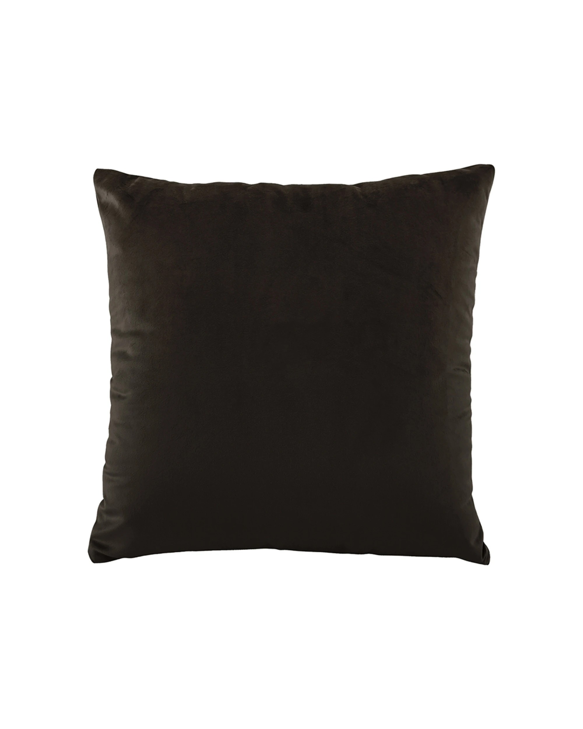 1 Bianca Vivid Coordinates Square Velvet Cushion 43cm Chocolate - Brown, 1 of 1