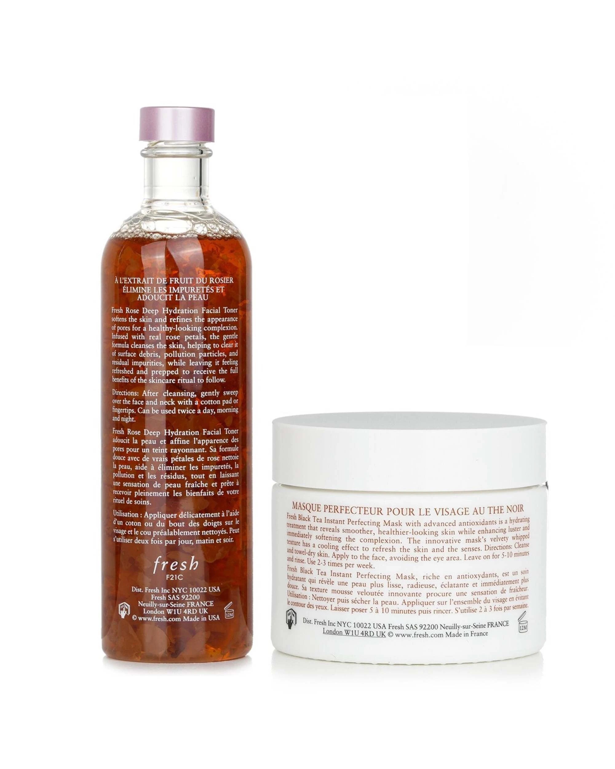 3 Fresh Fresh Black Tea Instant Perfecting Mask + Rose Deep Hydration Facial Toner  2pcs, 3 of 3