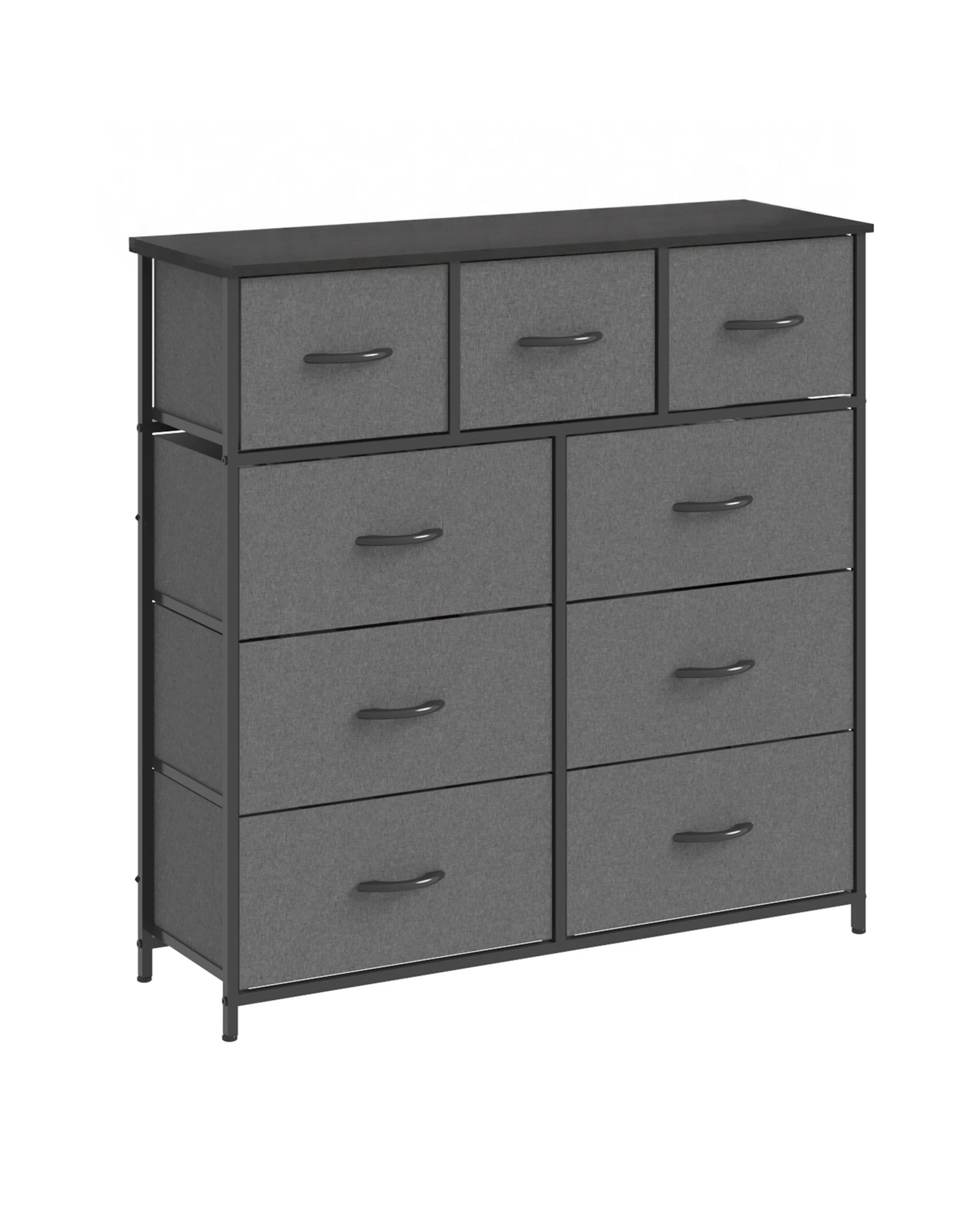 1 Advwin 9 Chest Of Drawers Fabric Storage Cabinet - Grey, 1 of 10