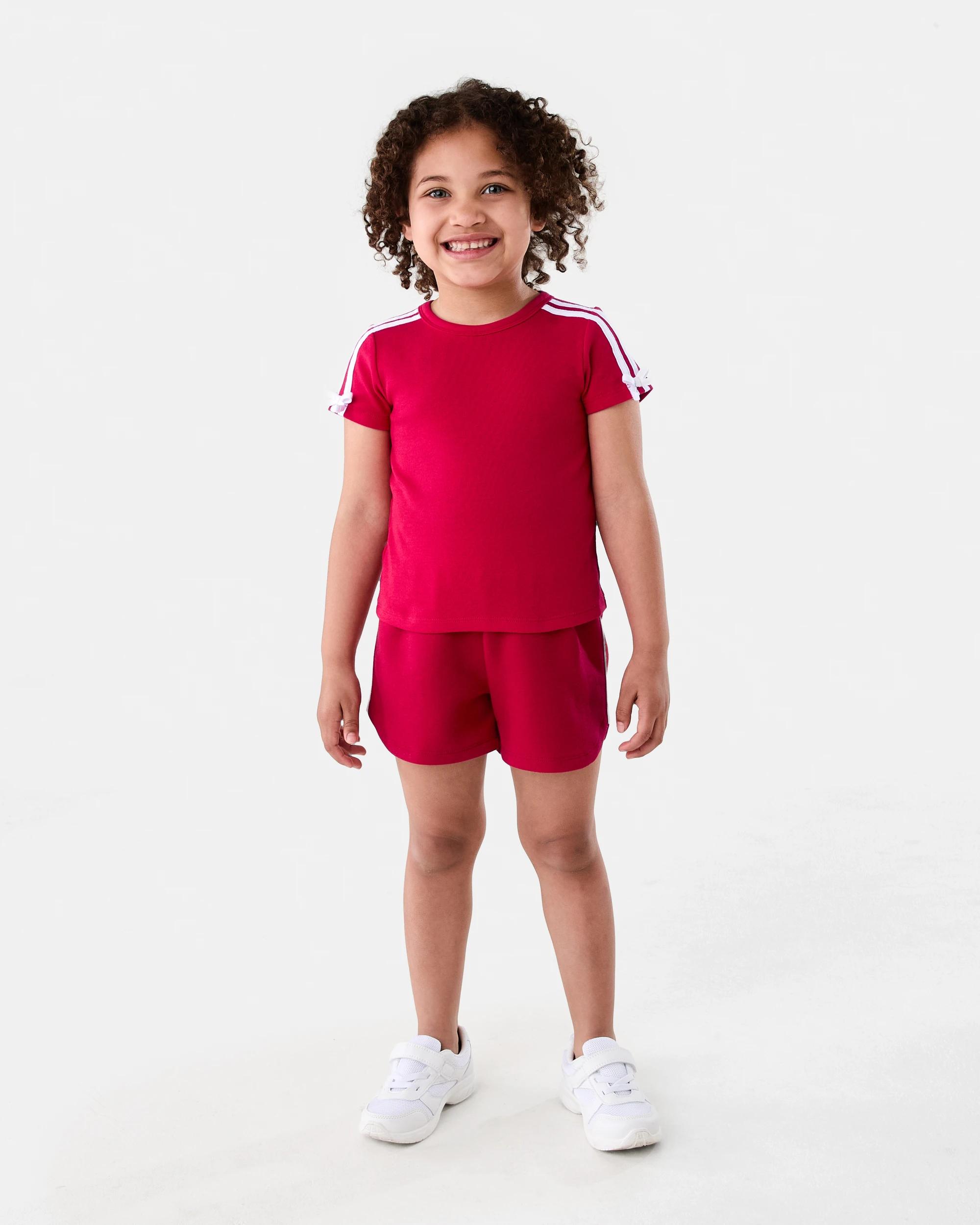 6 Short Sleeve Tape Detail T-shirt Red Tngo, 6 of 7