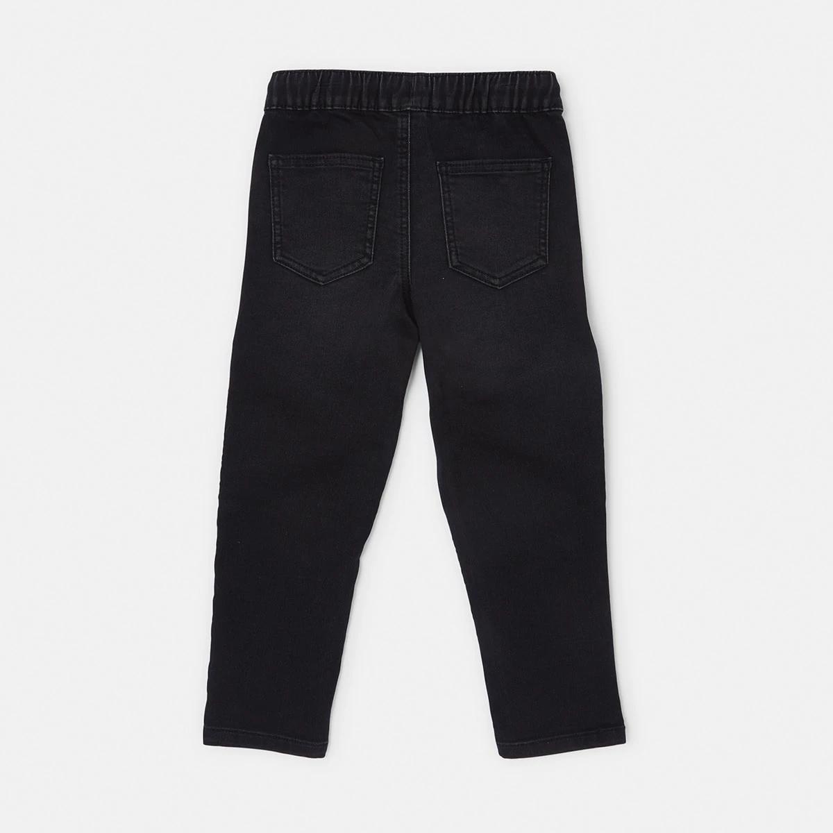 8 Knit Moto Denim Jeans Black Wash, 8 of 8