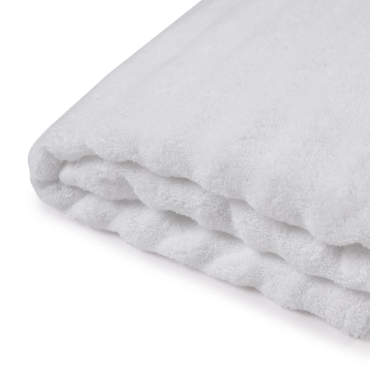 4 Thick Ribbed Australian Cotton Bath Sheet - White, 4 of 5