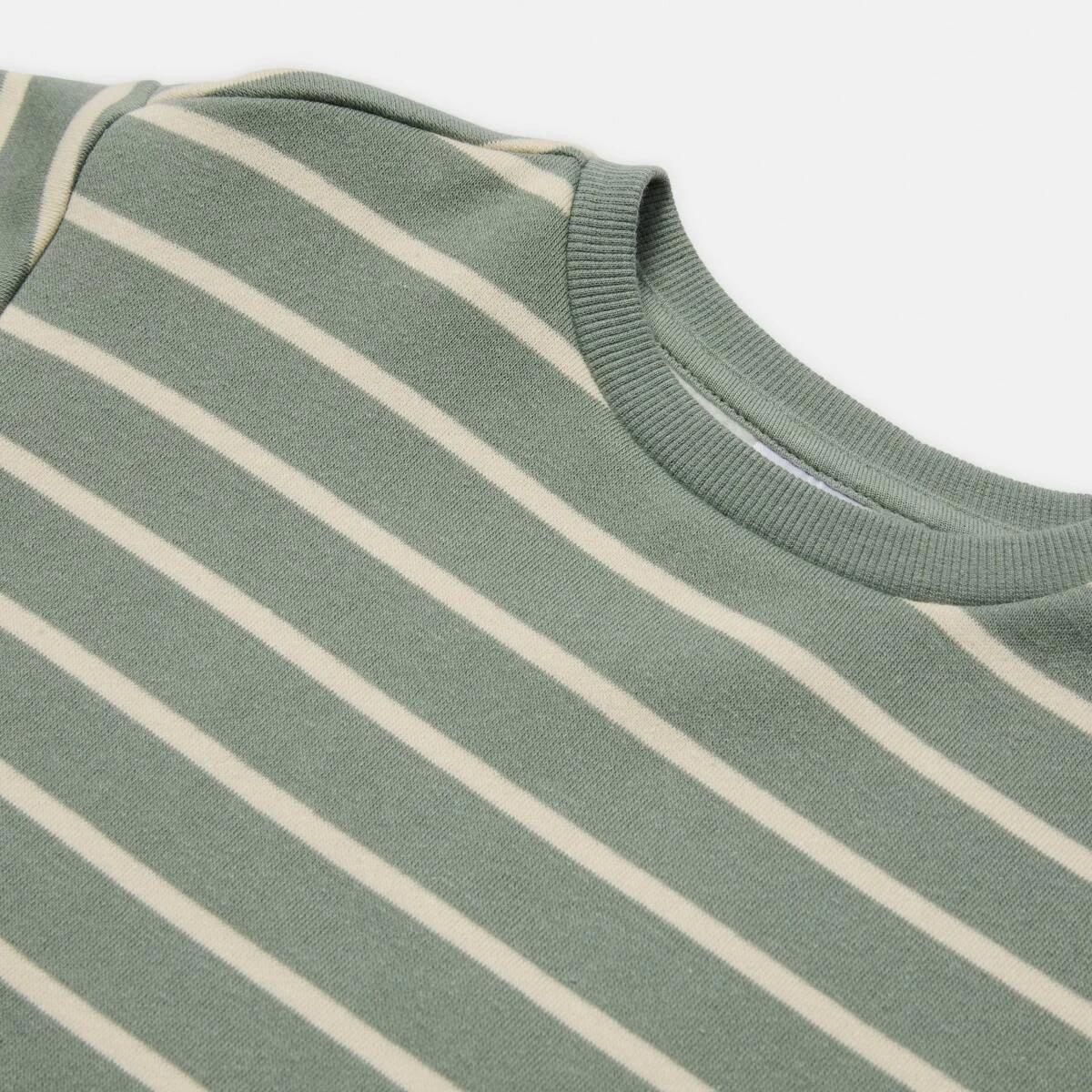 6 2 Pack Drop Shoulder Sweatshirts Grn Stripe, 6 of 6