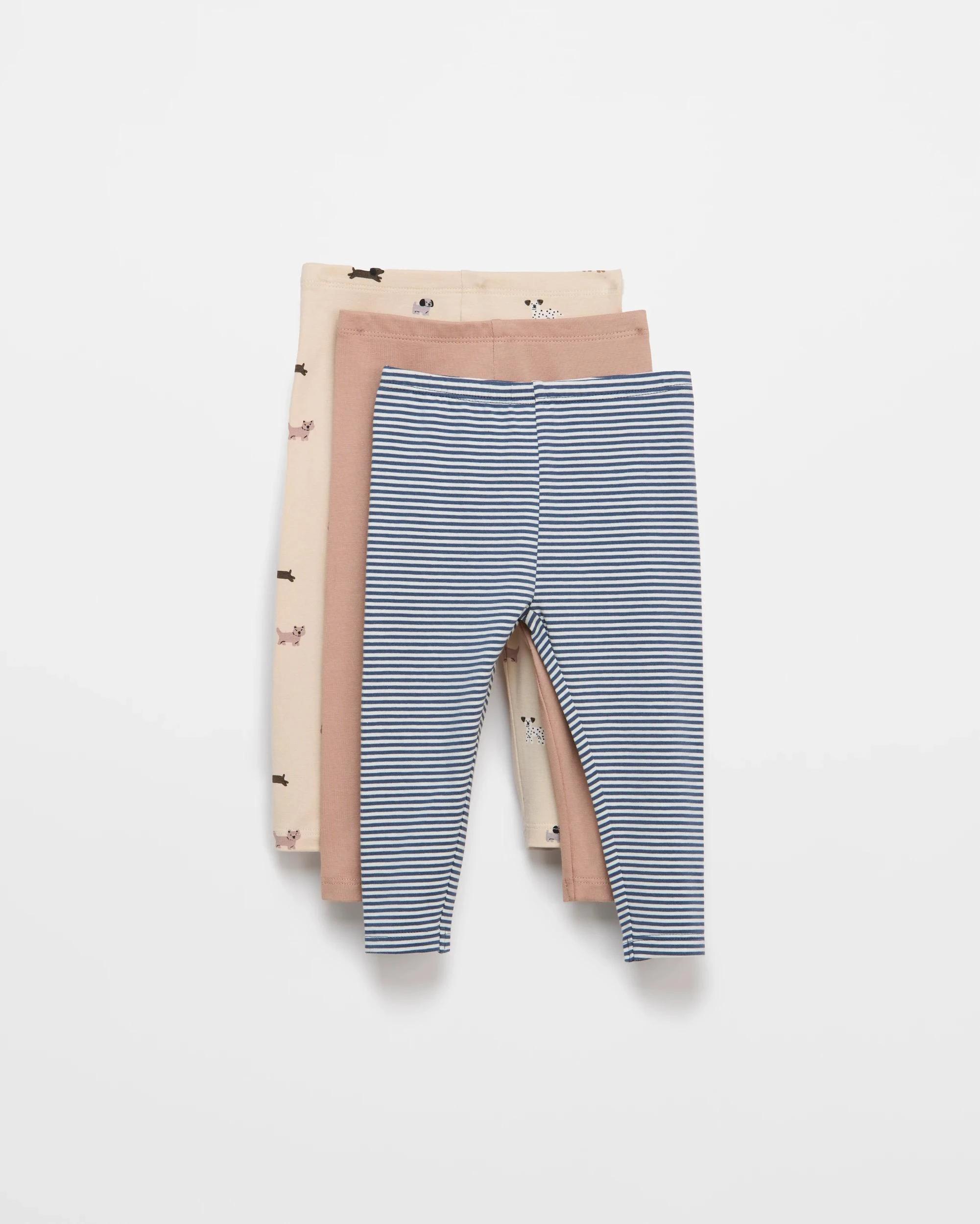 1 Target Baby Organic Cotton Baby Print Leggings 3 Pack PUPPIES, 1 of 4