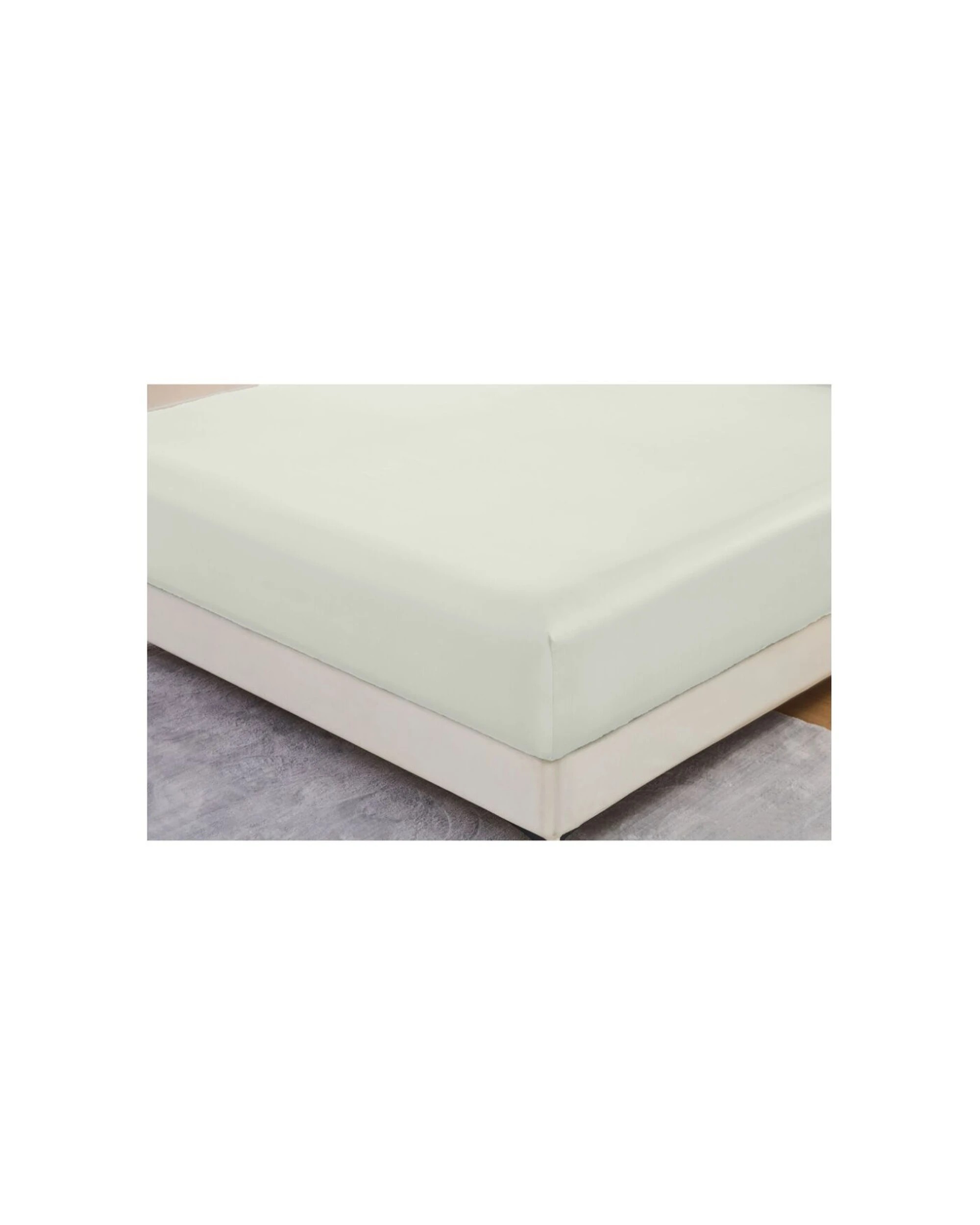 1 Grosvenor House 500TC Egyptian Cotton Fitted Bed Bedding Sheet - Long Single Bed - Natural, 1 of 4