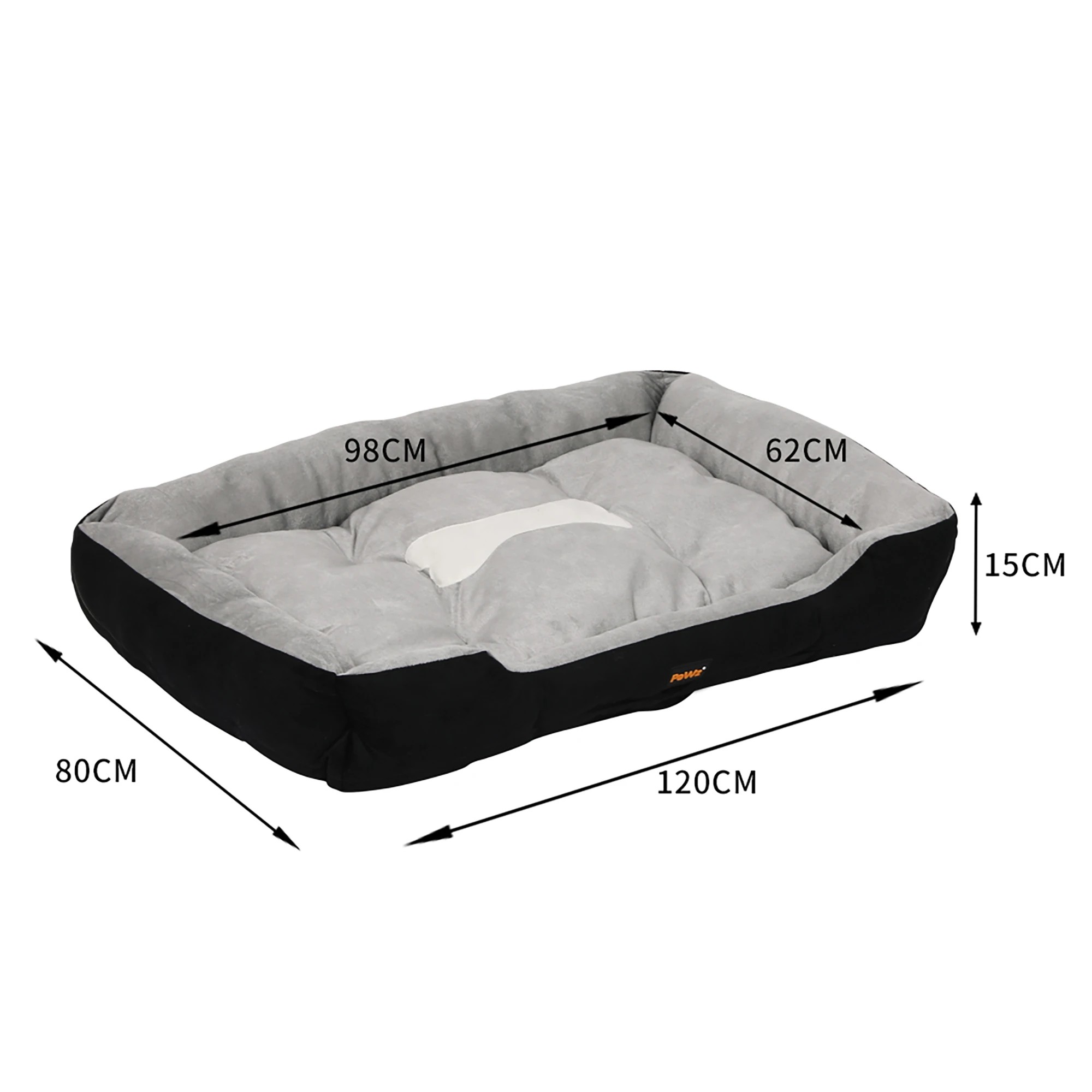 3 Pawz Dog Calming Bed Xxl - Black, 3 of 7