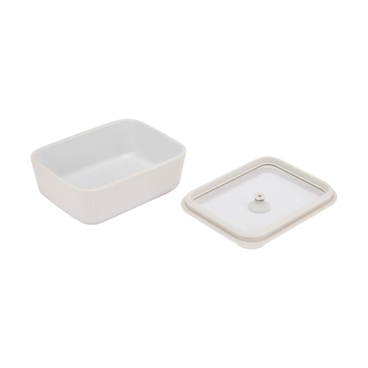 3 1.1L Porcelain Container with Glass Lid, 3 of 4