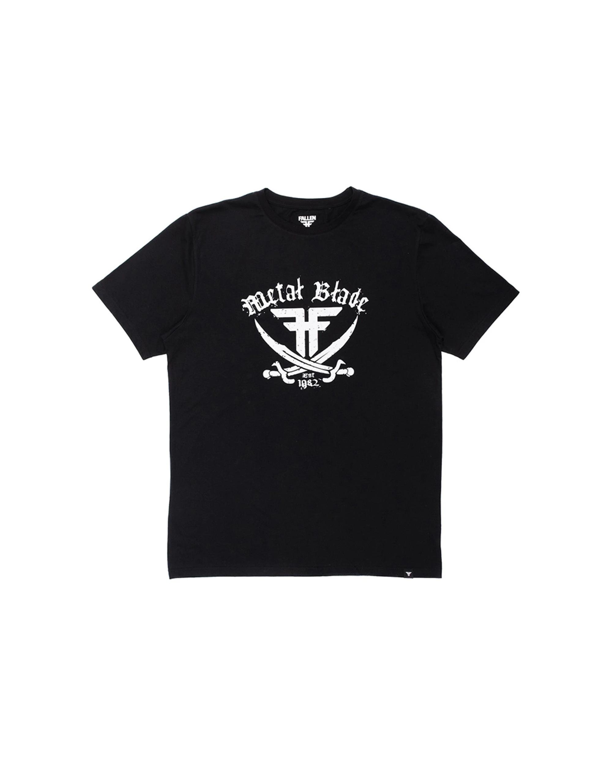 1 Fallen Footwear Men Metal Blade Pirate Tees Regular Fit Soft Comfortable Wear BLACK/WHITE, 1 of 5