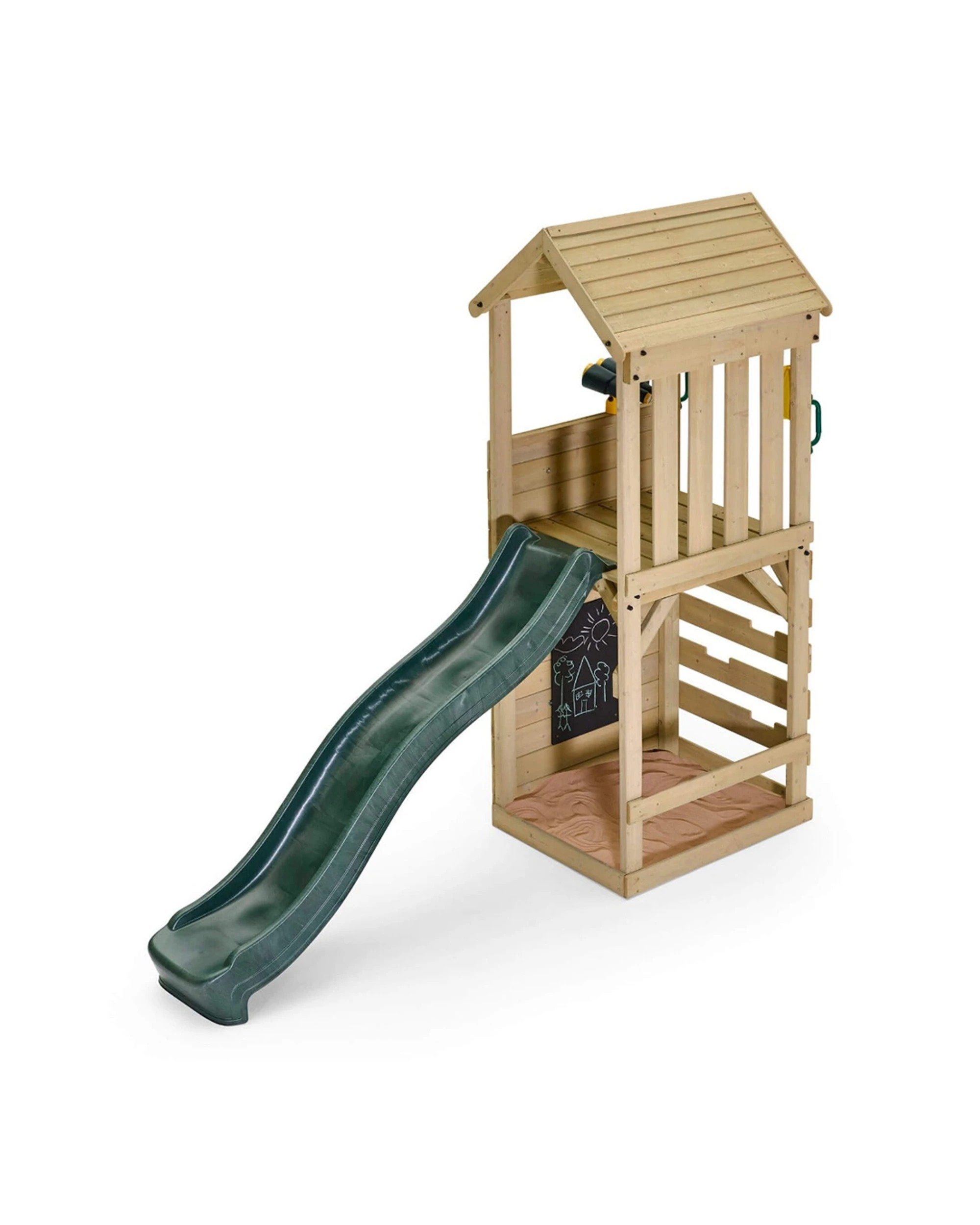 1 Plum Play Kids/Children Outdoor Lookout Tower Playcentre Wooden Climbing Frame - Green, 1 of 8