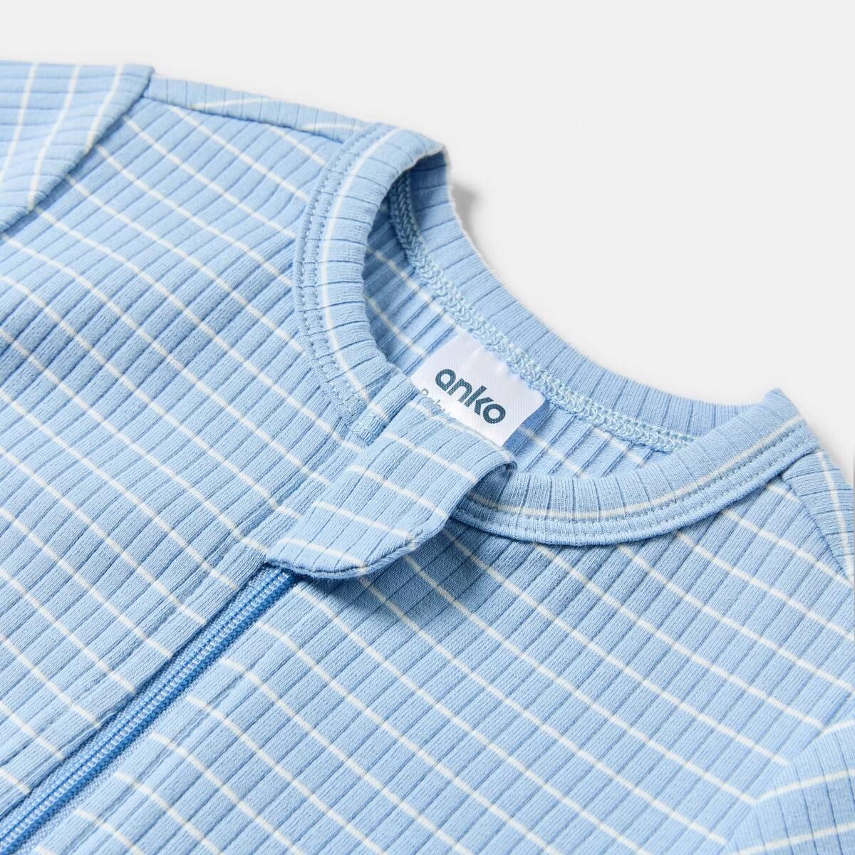3 Rib Turn Cuff Coverall BLUE STRIPES, 3 of 3