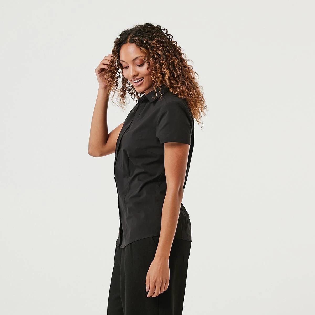 5 Short Sleeve Work Shirt Black, 5 of 8