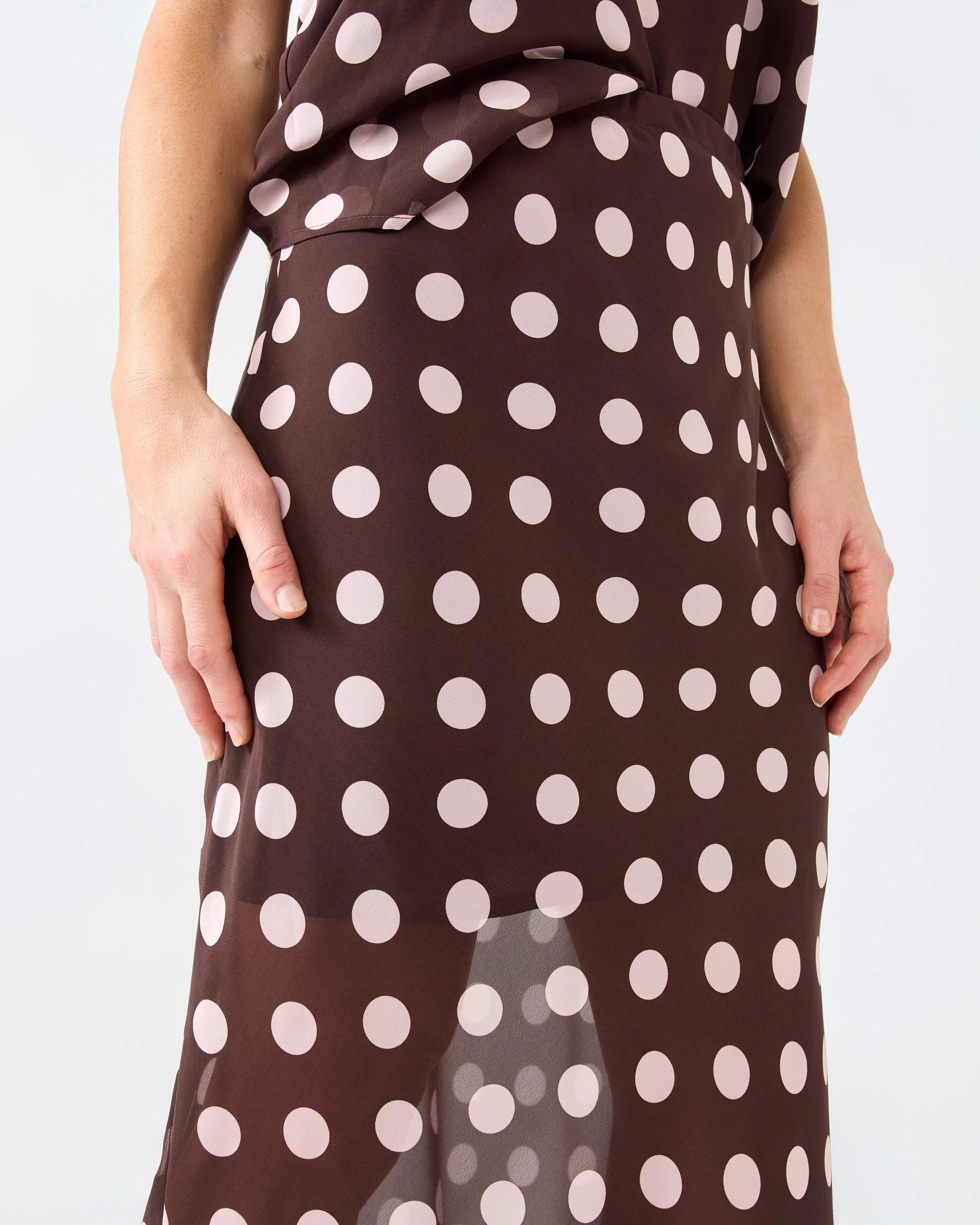 5 Chiffon Maxi Skirt Ballet Dot, 5 of 5
