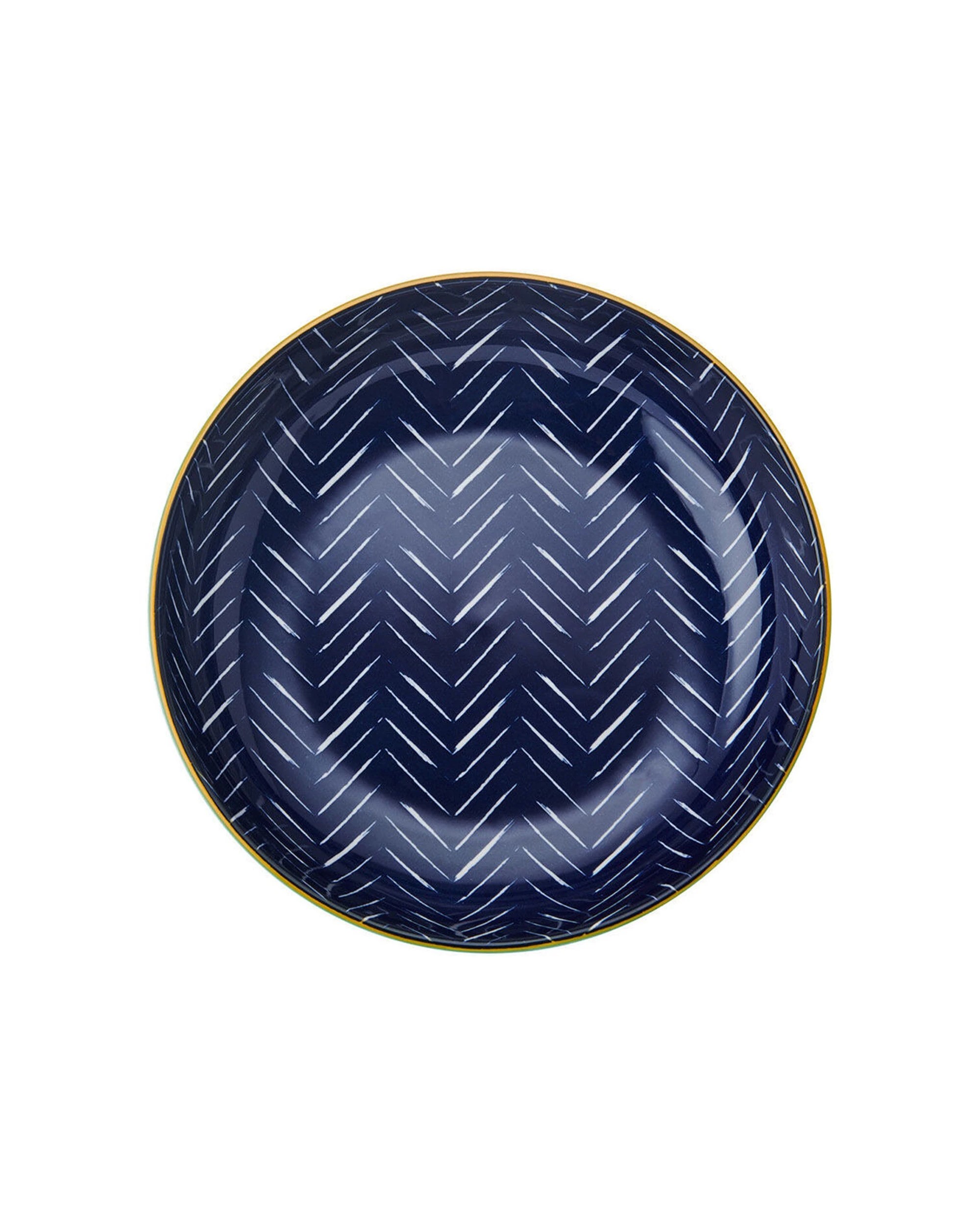 2 Mikasa 4PK Stoneware Chevron Ceramic Serving Bowl Round Dinnerware - Multi, 2 of 7