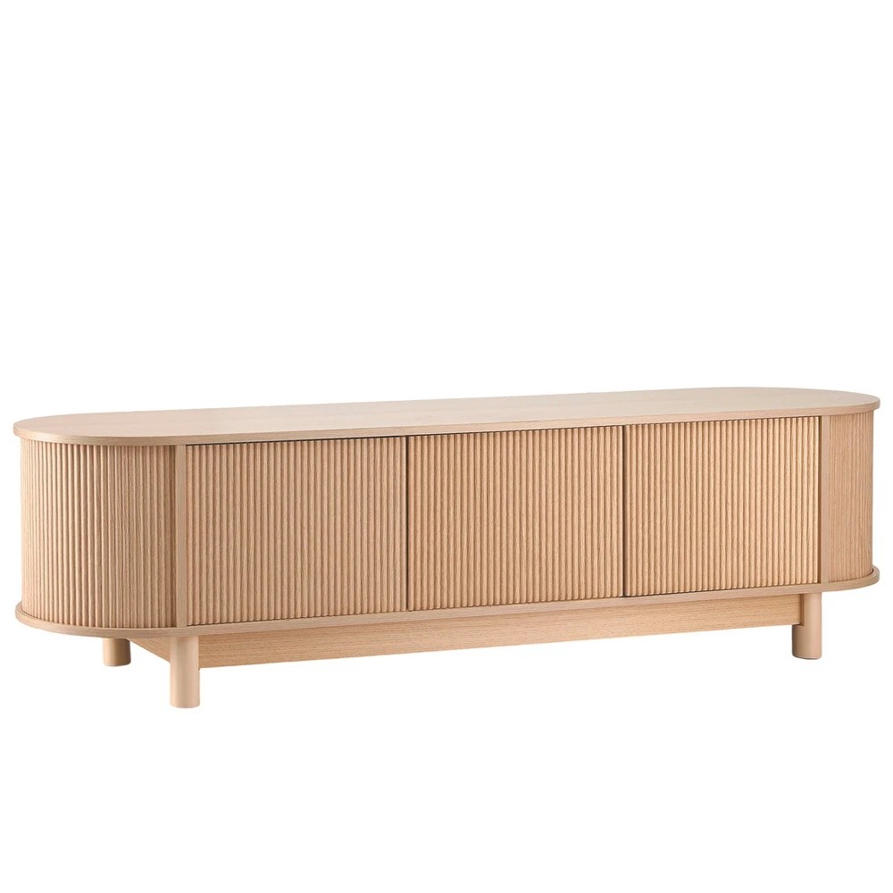 1 Artiss TV Unit Entertainment Unit Storage Cabinet 160cm Pine - Natural, 1 of 9