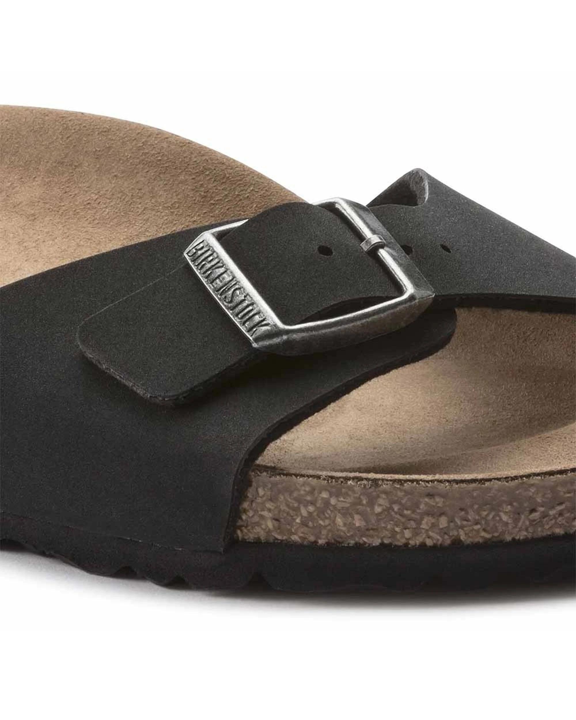 4 Birkenstock Madrid BirkiBuc Vegan Sandals Narrow Width BLACK, 4 of 6